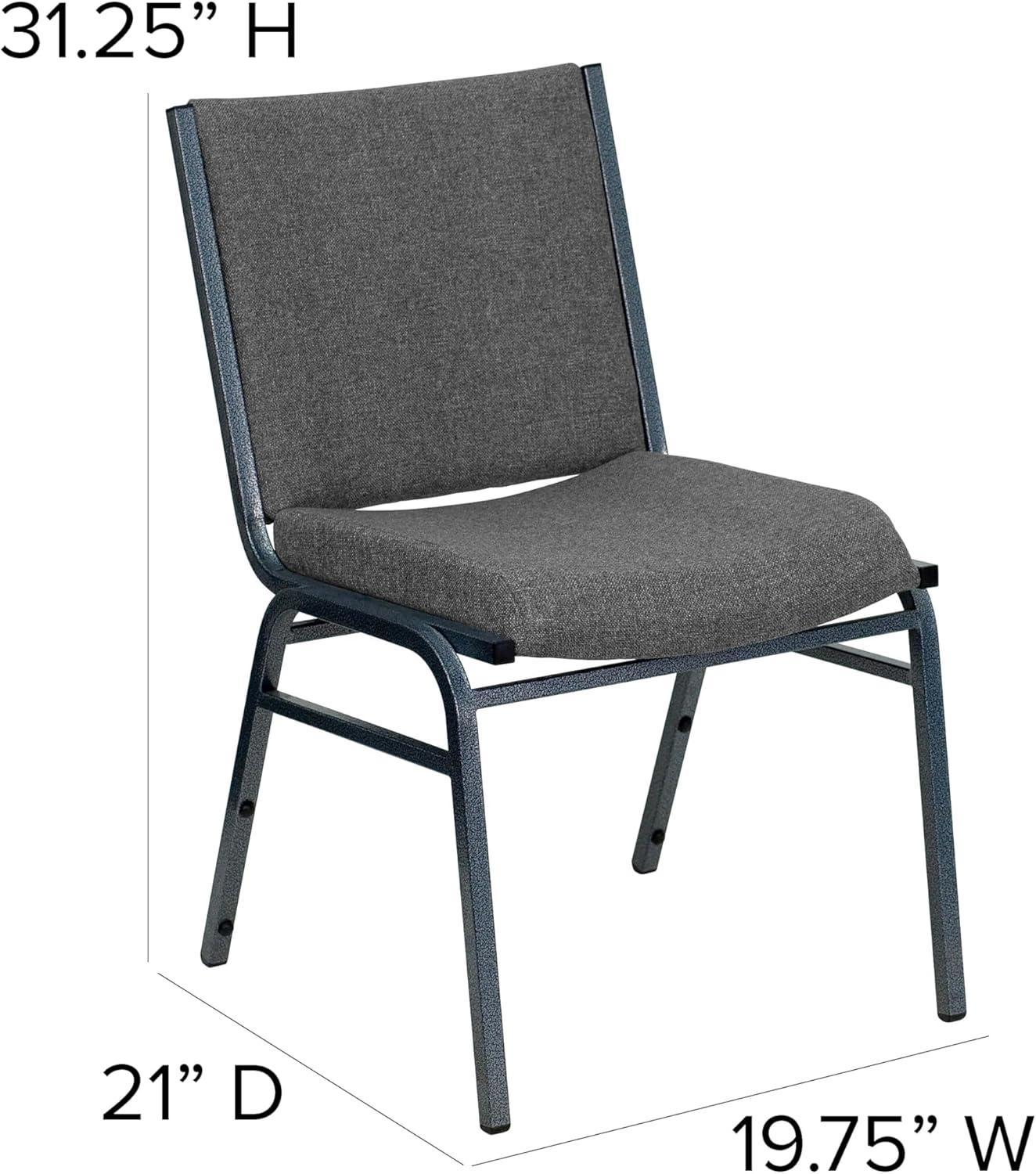 Flash Furniture HERCULES Series Heavy Duty Gray Fabric Stack Chair