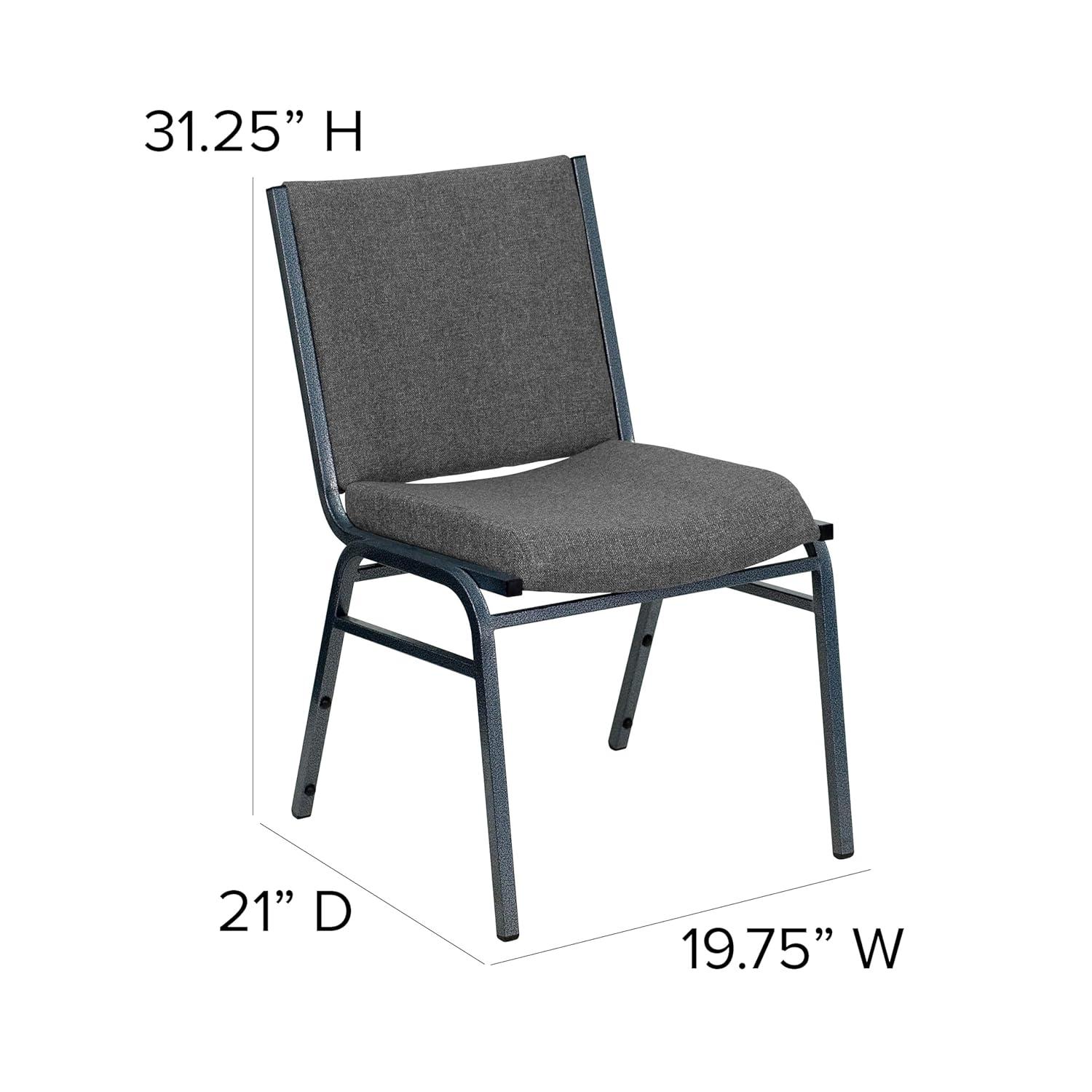 Flash Furniture HERCULES Series Heavy Duty Gray Fabric Stack Chair