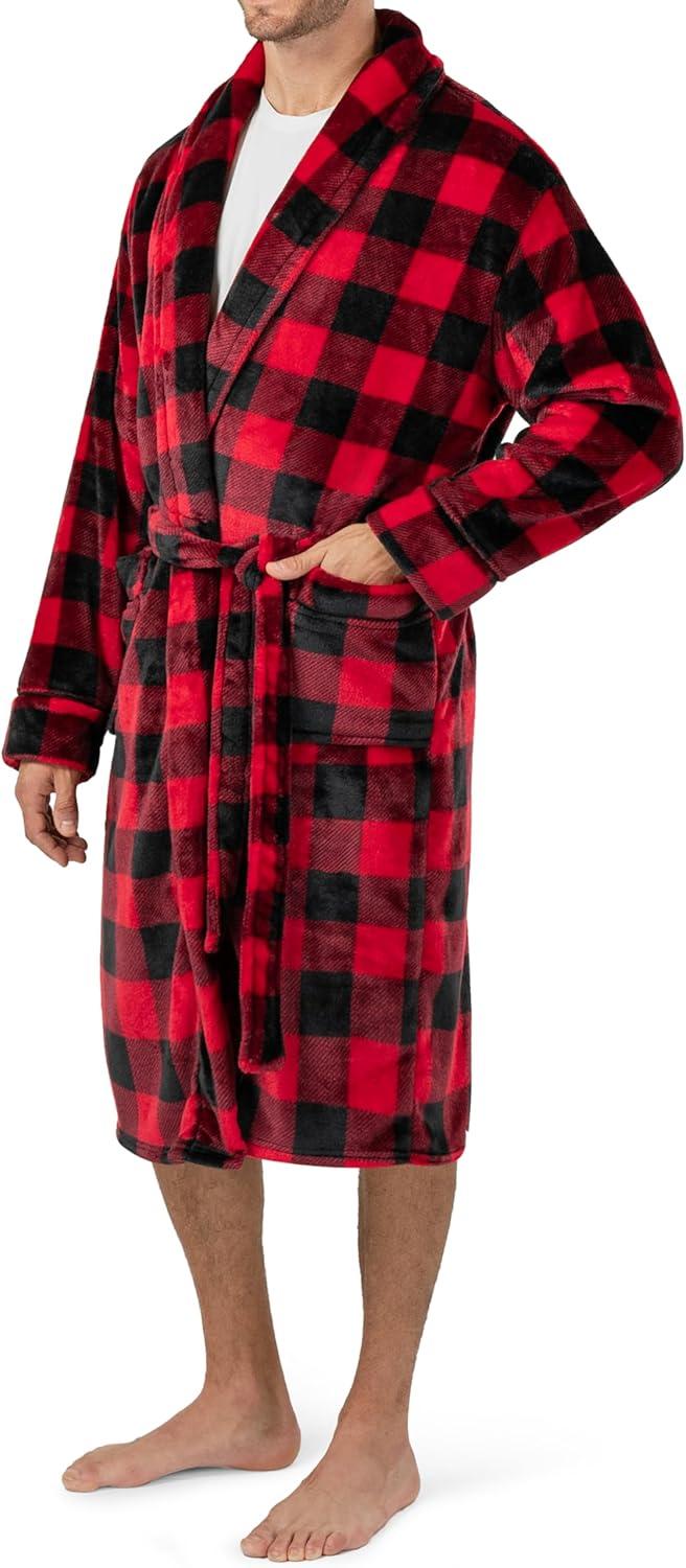 Rosalind Wheeler Speight Fleece Mid-Calf Bathrobe with Pockets