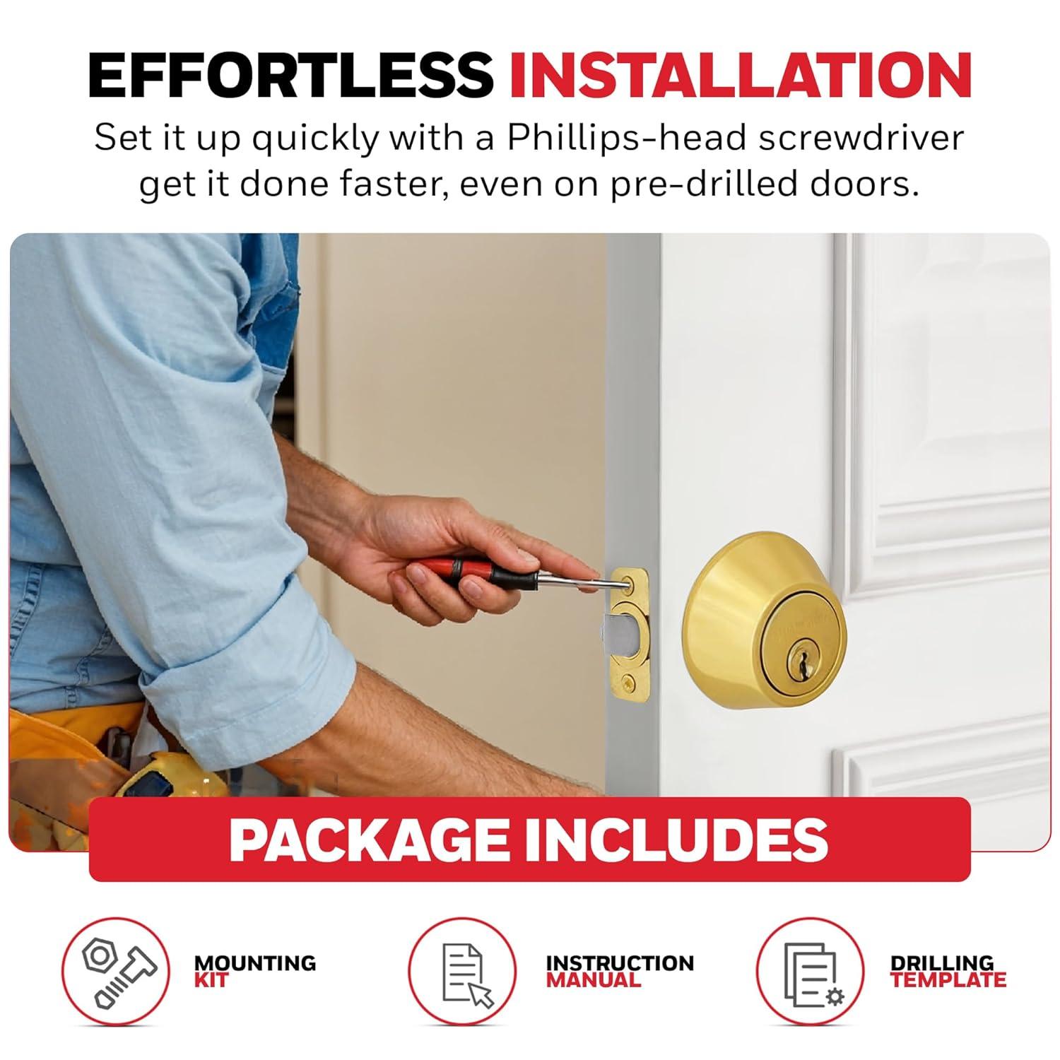 Honeywell Single Cylinder Deadbolt