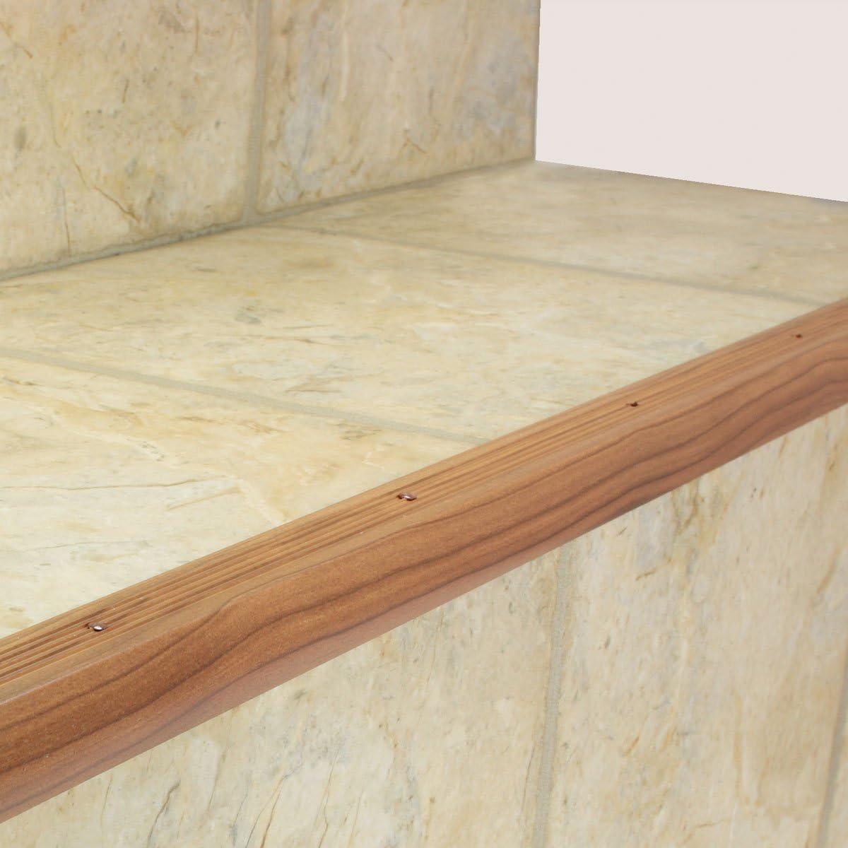Cherry Finish Aluminum Stair Edging, 36 Inches