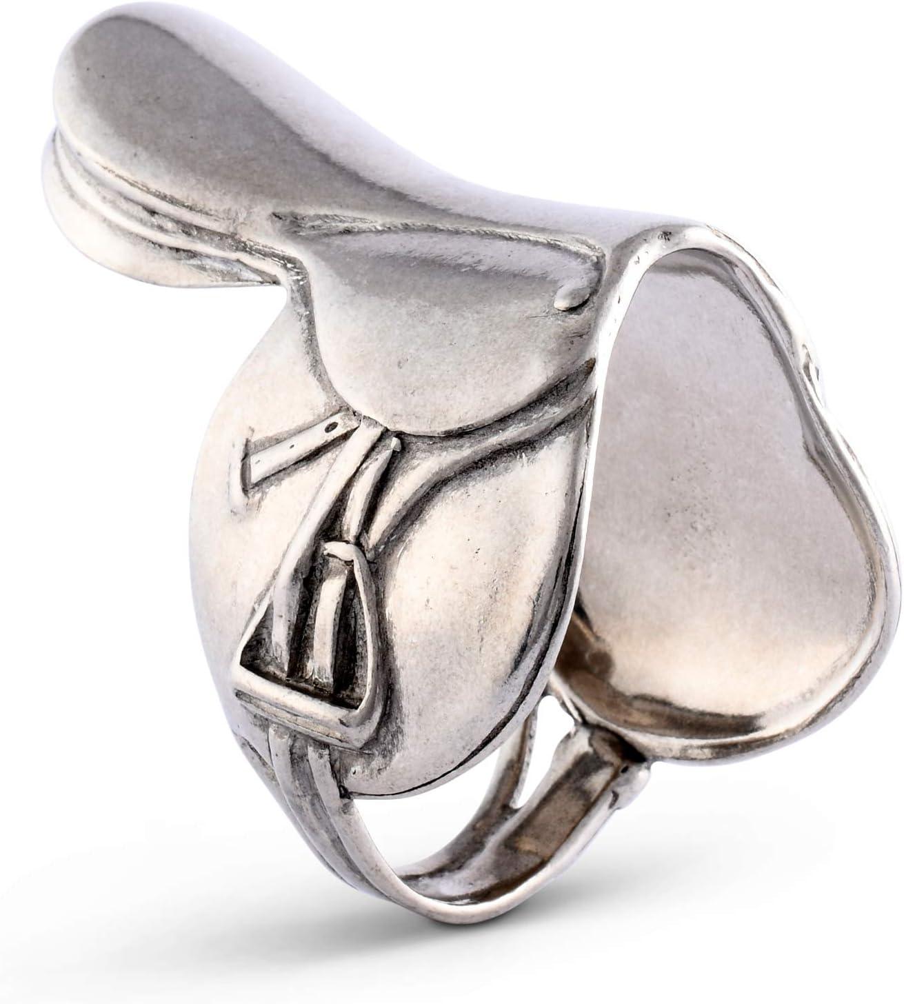 Pewter English Horse Saddle Napkin Ring