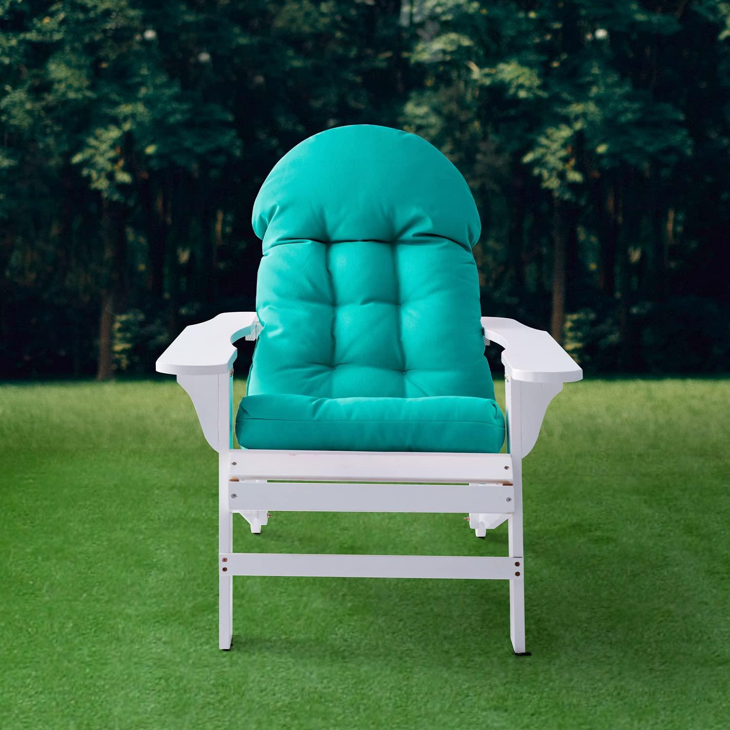 Enipate Weather Resistant Adirondack Chair Cushions High Back Indoor Outdoor Patio Tufted Lounge Cushion Seat Pads