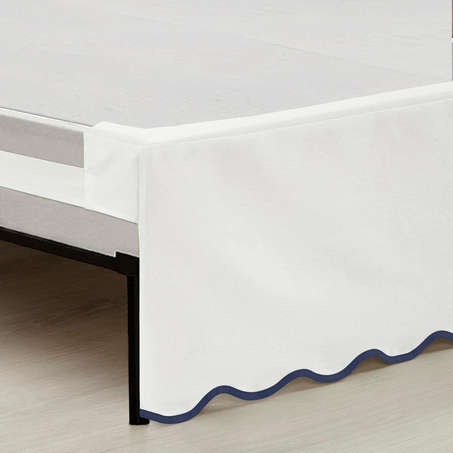 Lush Decor Coastal Chic Scallop Wrap Around Bed Skirt