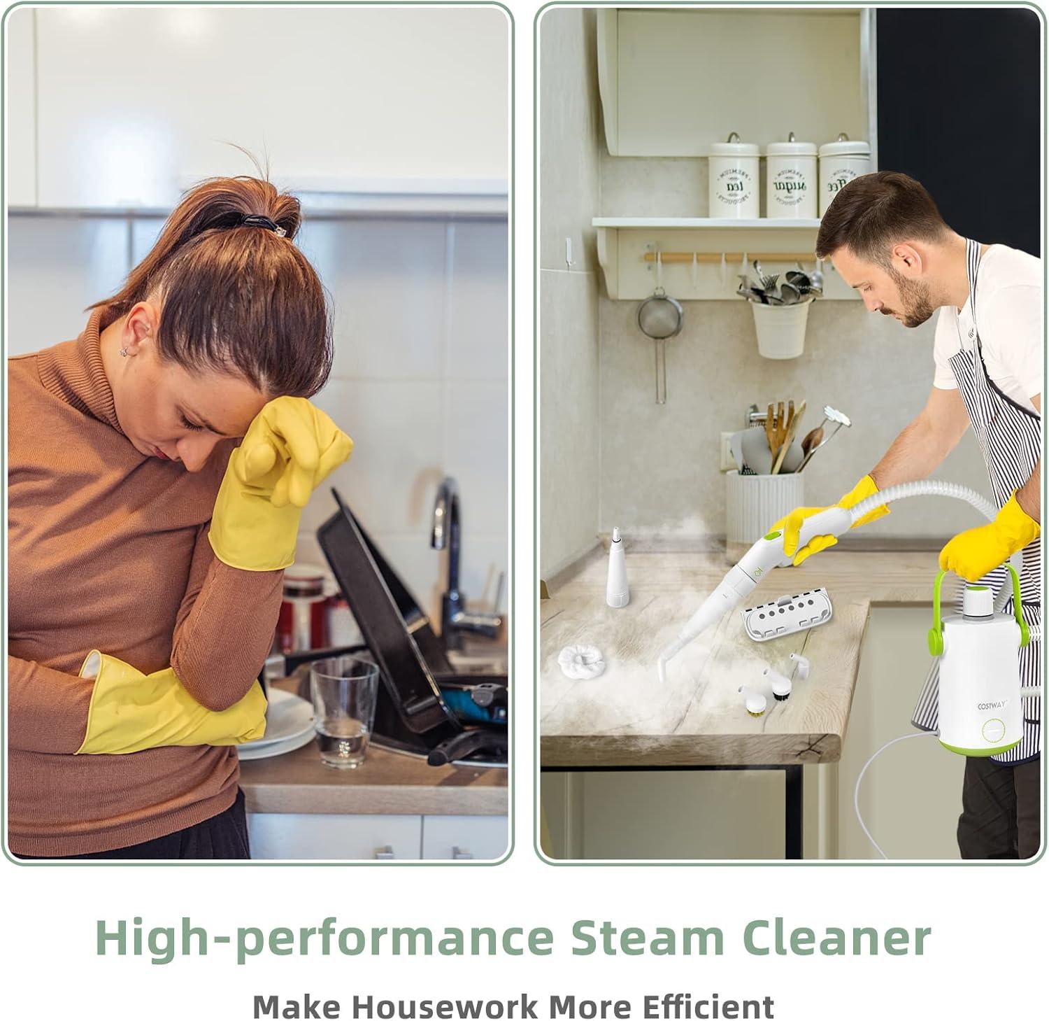 Costway ES10095US-LS Costway Bagless Steam Cleaner & Steam Mop