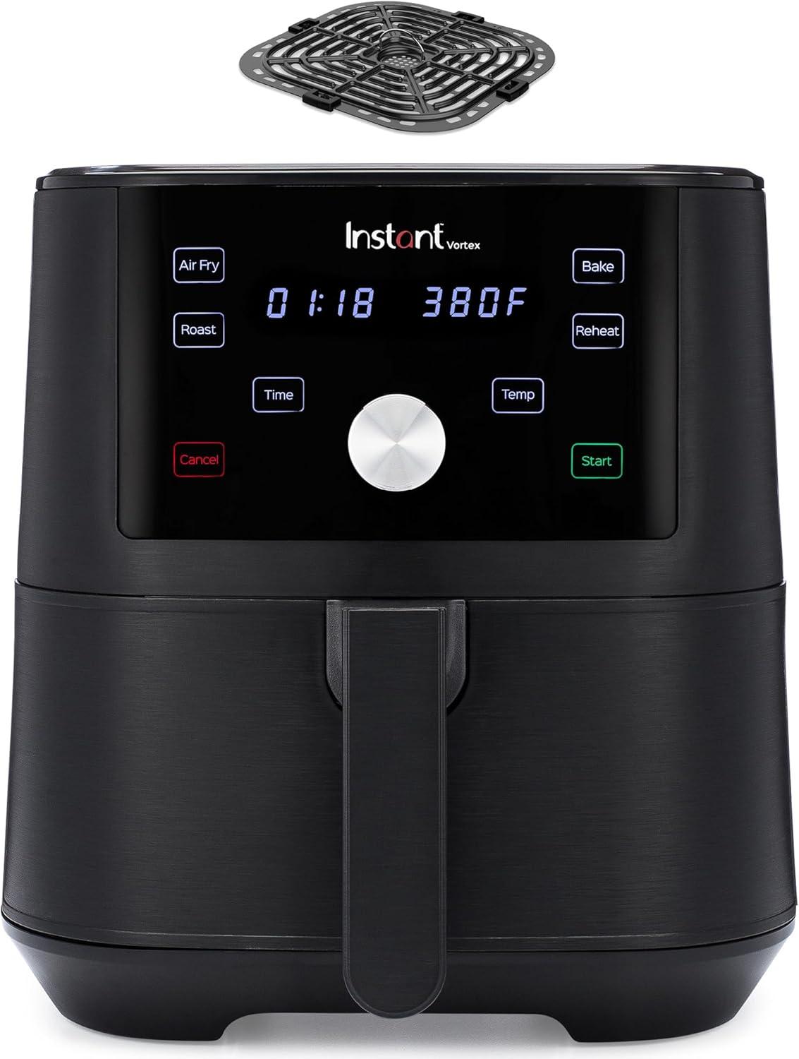 Instant Vortex 6 qt 4-in-1 Air Fryer: Instant Pot, 1700W, Black, Dishwasher-Safe, Roasts & Bakes, 1-Year Warranty