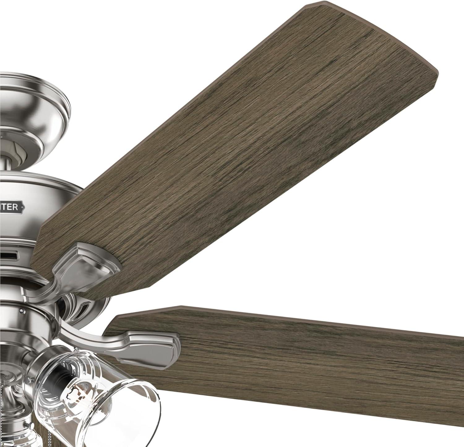 52" Rosner 5 - Blade Ceiling Fan With Lights and Pull Chains