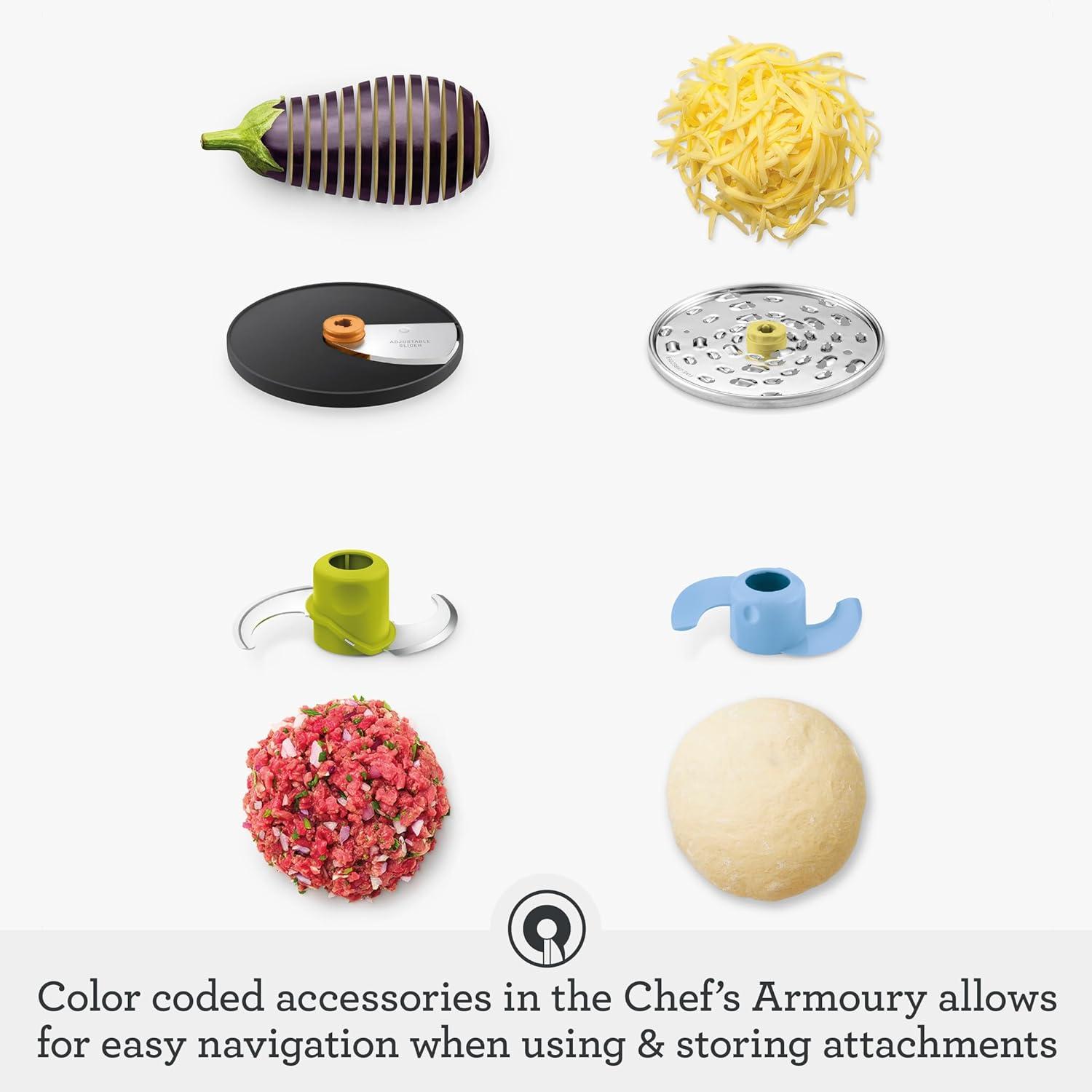 Breville Sous Chef 9 Cup Food Processor Brushed Stainless Steel: 625W, 2 Speeds, Dishwasher-Safe, Mini Kitchen Appliance