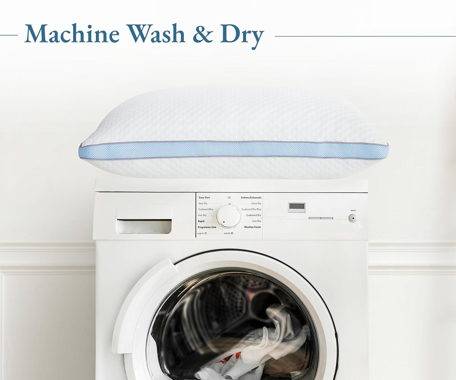 California Design Den Comfort Bed Pillows Standard Size set of 2, Cooling Luxury Hotel Pillows, for Back, Stomach, Side Sleepers 20 x 26 Inches