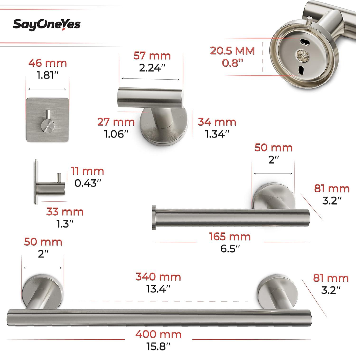 Bathroom Hardware Set (Brushed Nickel)