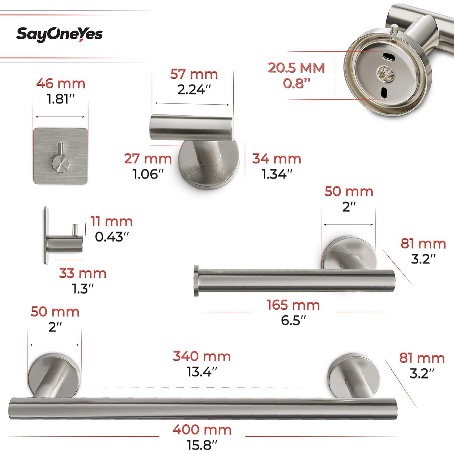 Bathroom Hardware Set (Brushed Nickel)