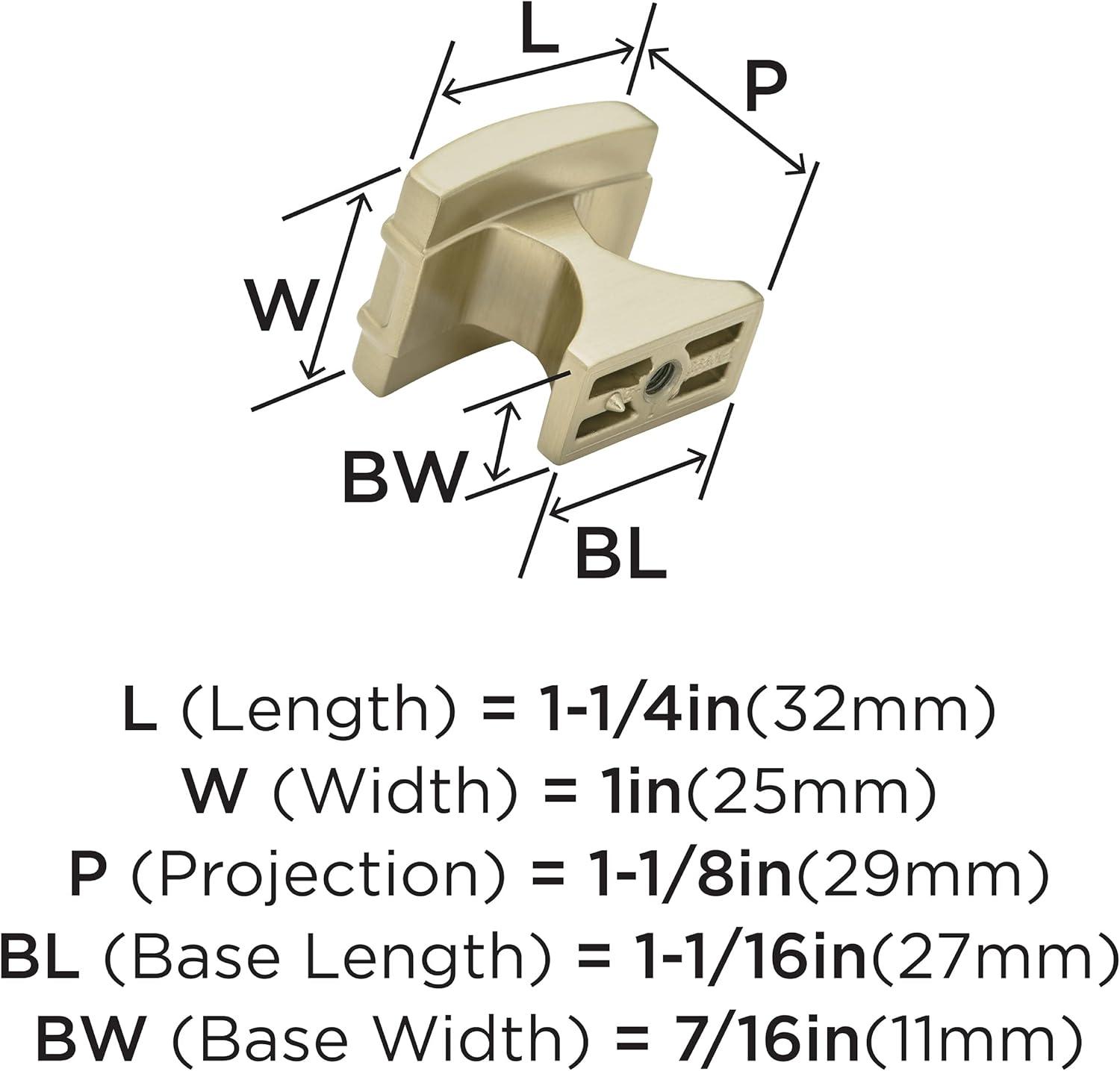 Davenport 1 3/16" Length Square Knob