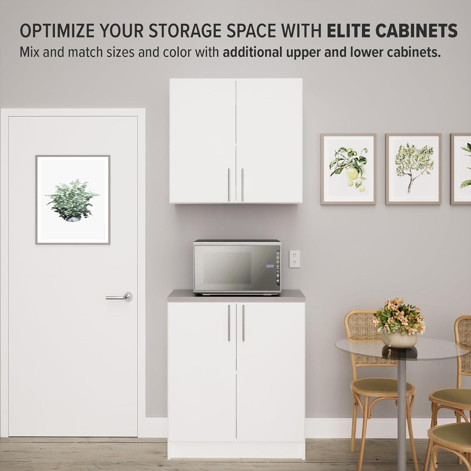 Elite 16" Deep Home Storage Base Cabinet with Melamine Countertop - Prepac