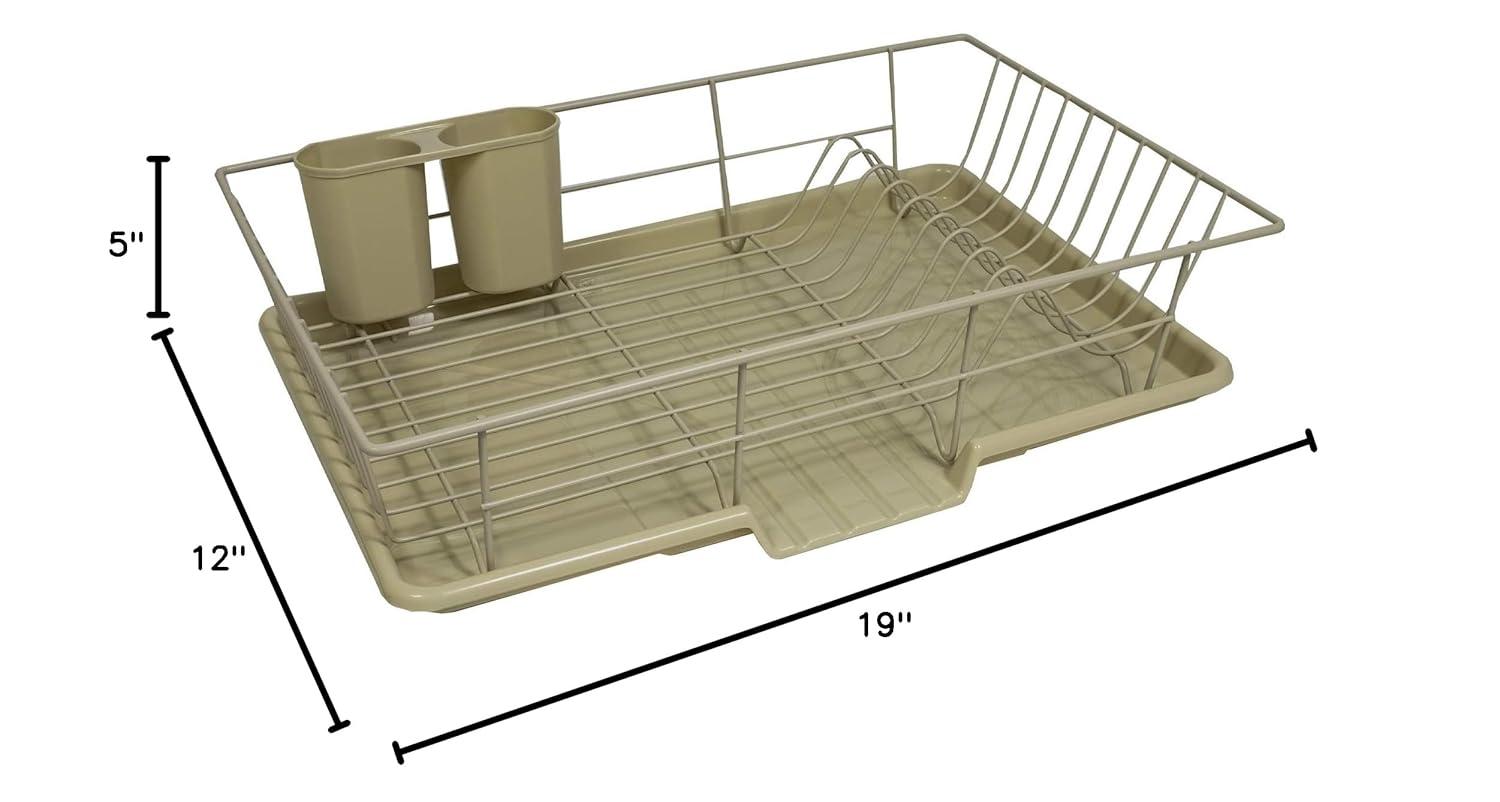 Red Barrel Studio® Steel 3-Piece Large Dish Drainer by Sweet Home Collection