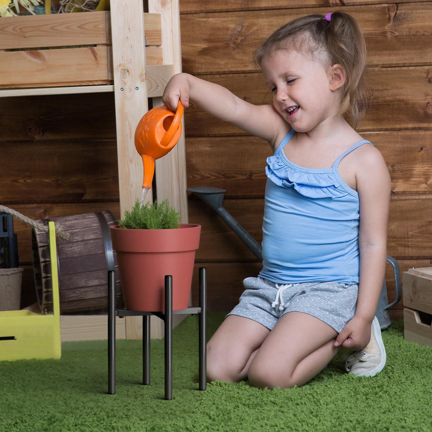 Metal Plant Stands for Indoor Plants Adjustable for 8 9 10 11 12 inches Planter Mid Century Stable Stylish Corner Plant Stand for Outdoor, Gold 1Pack, Pot not Included