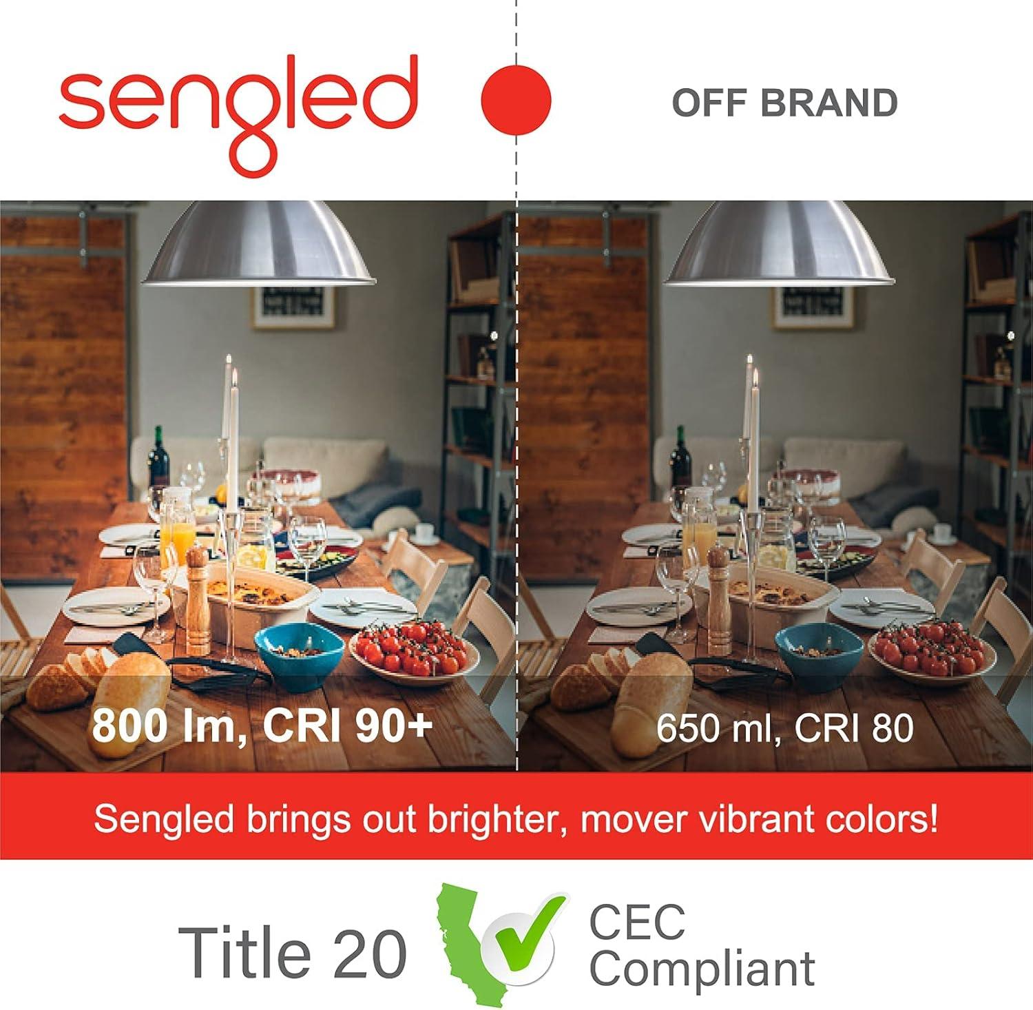 Sengled Smart Light Bulbs, WiFi Light Bulbs, Alexa Light Bulb, Smart Bulbs that Work with Alexa & Google Assistant, A19 Daylight (5000K) No Hub Required, 800LM 60W Equivalent High CRI>90, 2 Pack