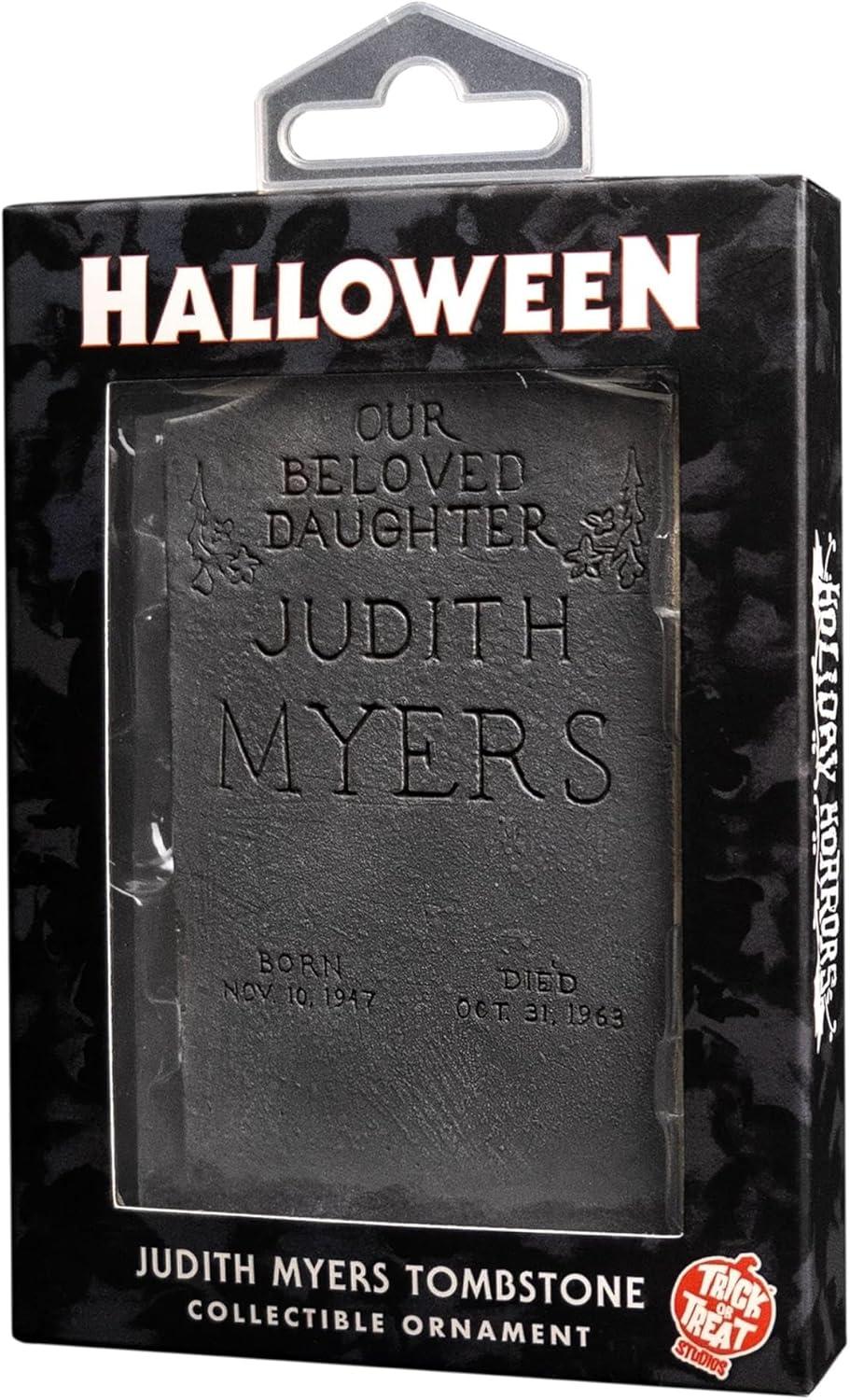 Halloween Judith Myers Tombstone Resin Ornament Set