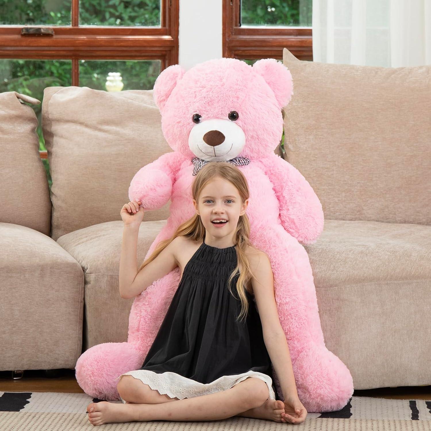 MorisMos Giant Teddy Bear 4ft Stuffed Animal Soft Big Bear Plush Toy