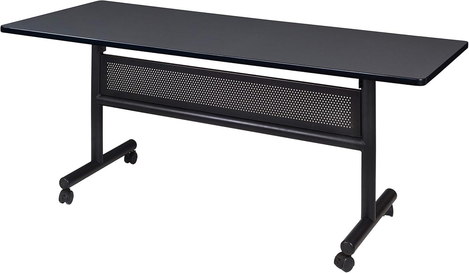 Regency Kobe 60 x 30 in. Flip-Top Training Nesting Table with Modesty Panel- Grey