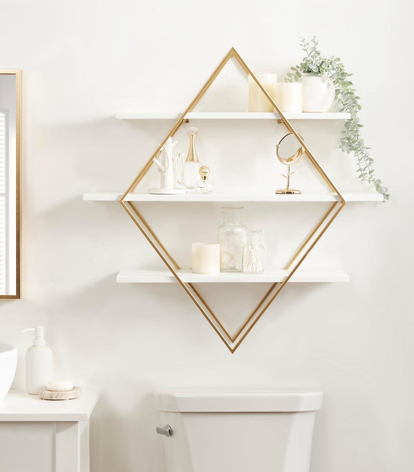 3 Piece Diamond Floating Shelf