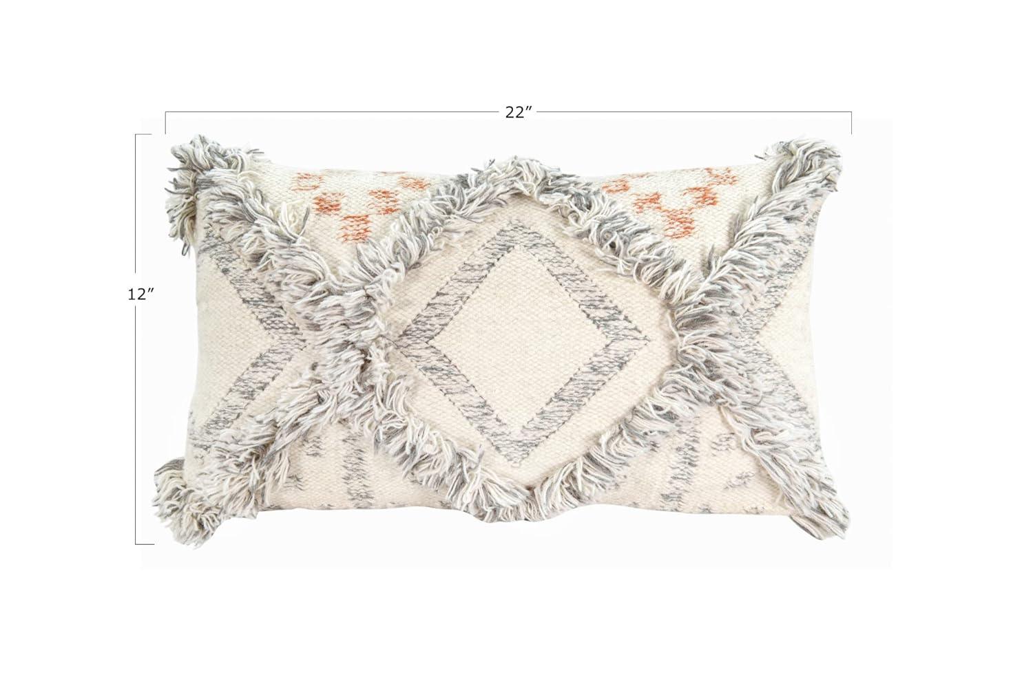 Creative Co-Op Fringed Throw Pillow