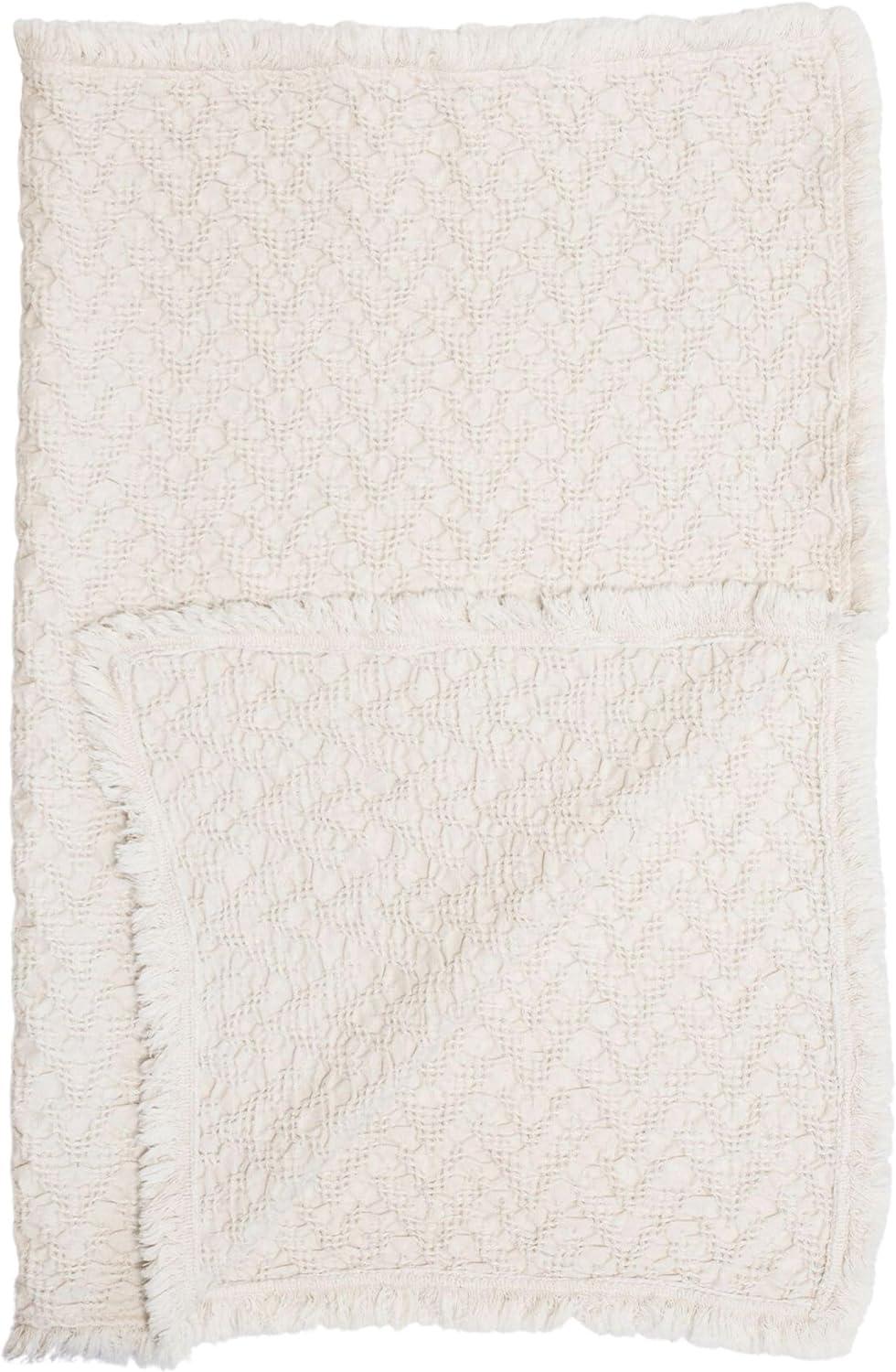 Cream 30"x40" Blanket, 100% Cotton, For Baby Nursery or Stroller by Crane Baby