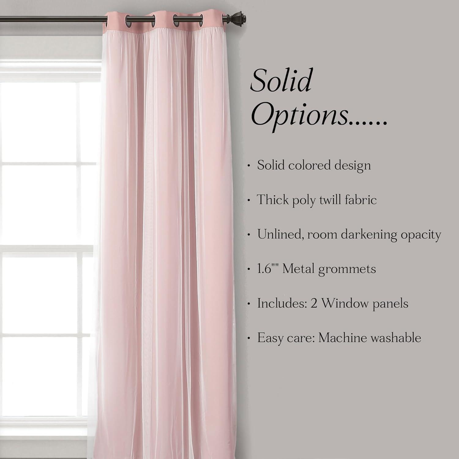 Lush Decor Polyester Blackout Curtain Pair (Set of 2)