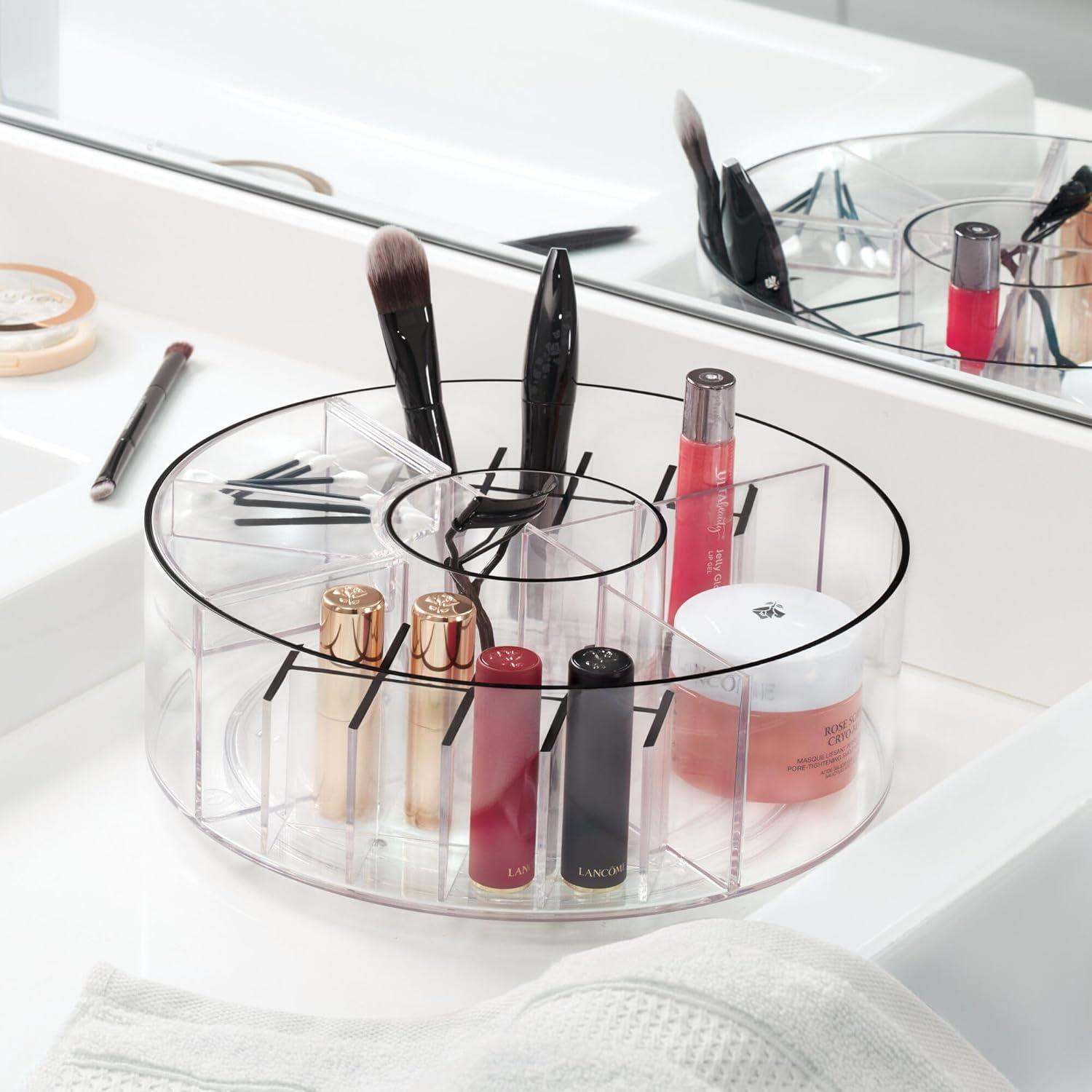 iDesign iDesign’s Onyx Collection Cosmetic Carousel, Clear