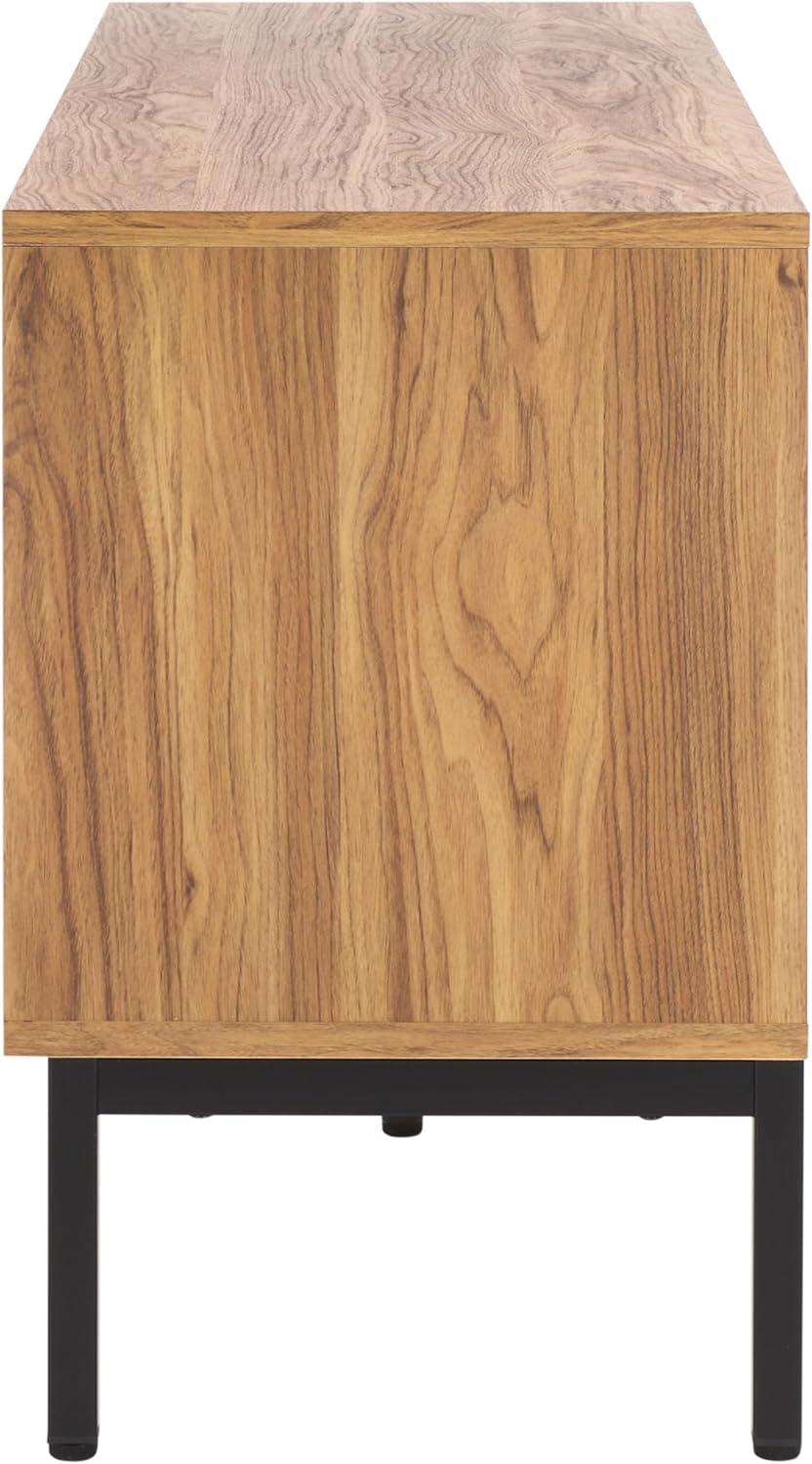 Lylia 4 Door Media Stand - MED9623 - Oak/Black - Safavieh