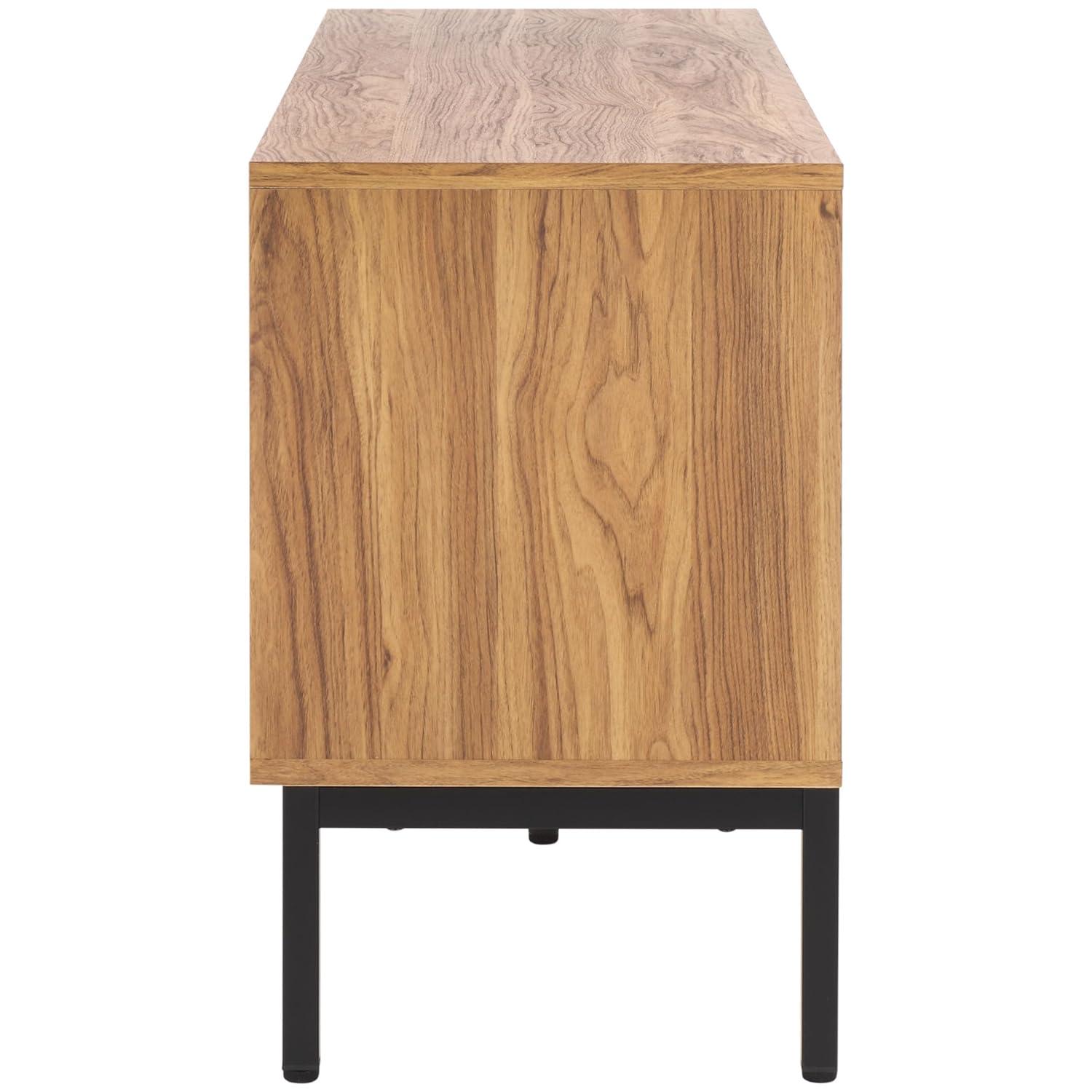 Lylia 4 Door Media Stand - MED9623 - Oak/Black - Safavieh