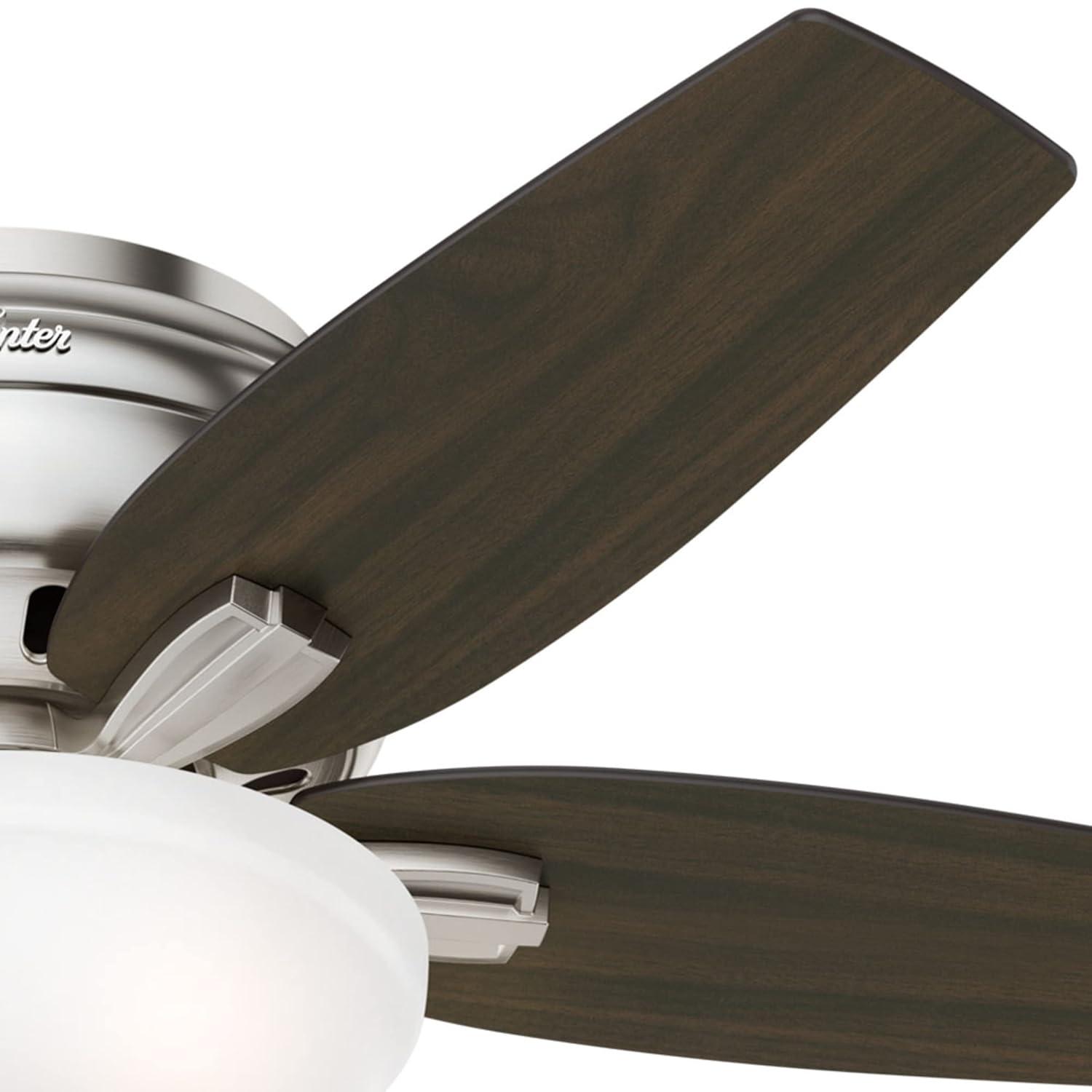 Newsome 42" 5 - Blade Traditional Flush Mount Indoor Ceiling Fan with Lights and Pull Chains