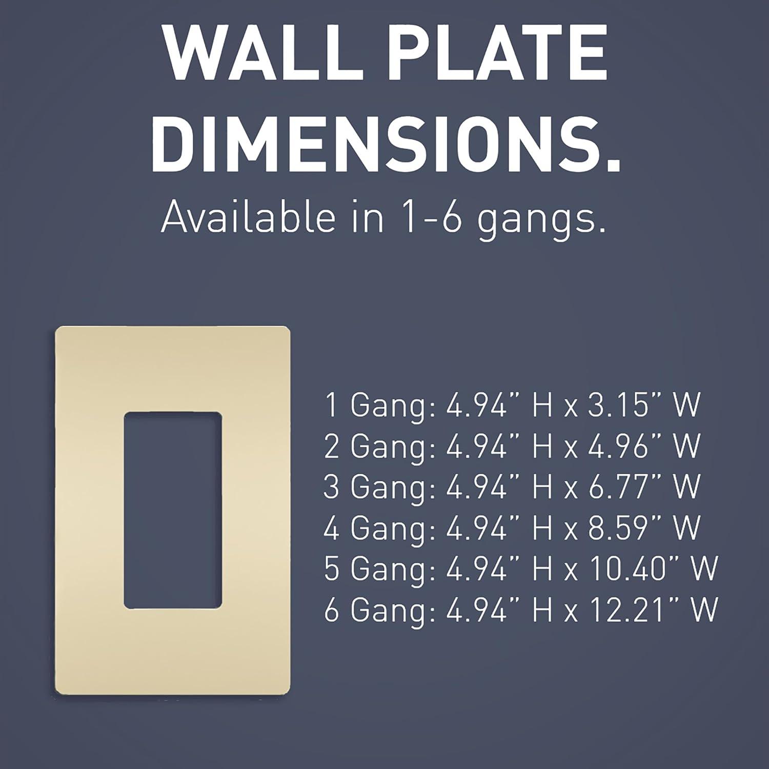 Ivory Polycarbonate 1-Gang Screwless Wall Plate