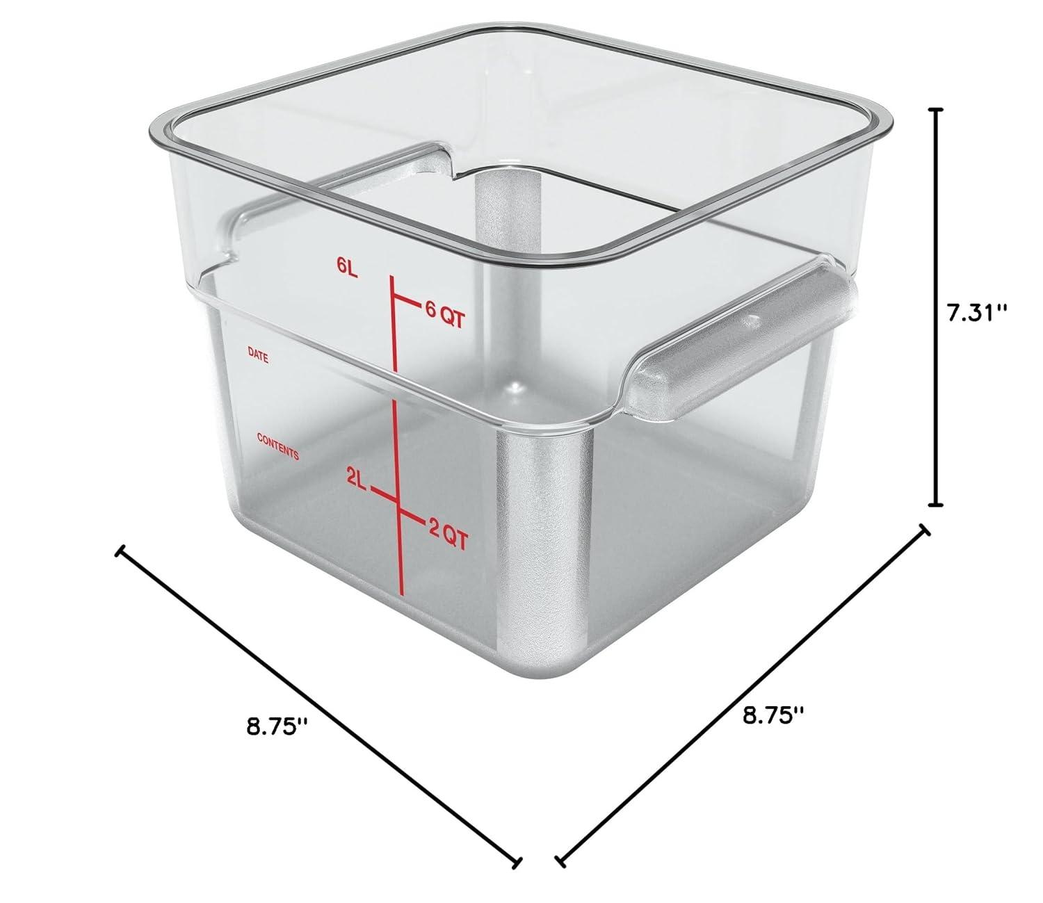 Carlisle Food Service Products Carlisle Food Service Products 1.5 Gallons Square Food Storage Container (Set of 6)