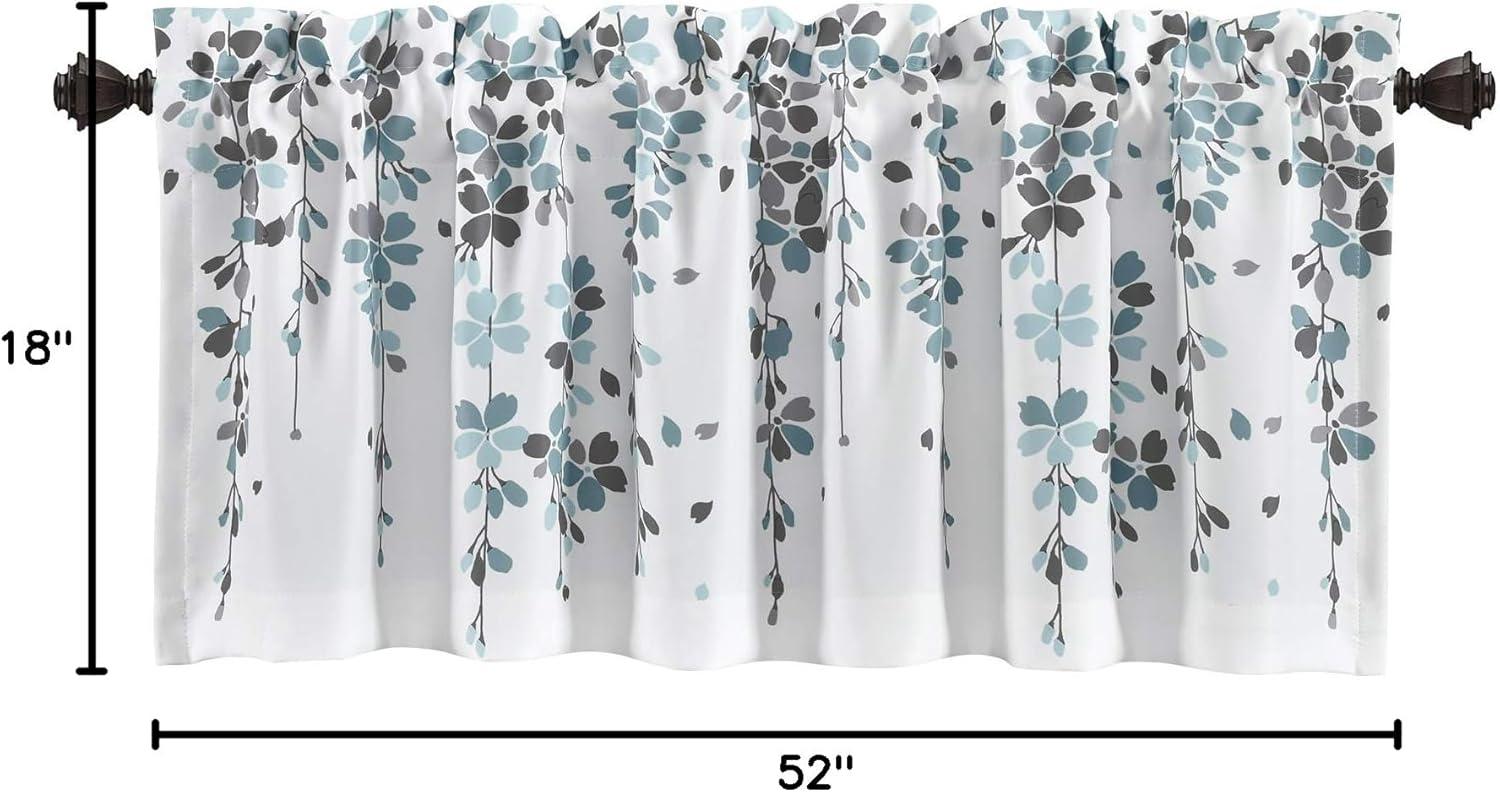 Floral Tailored 52'' W Window Valance