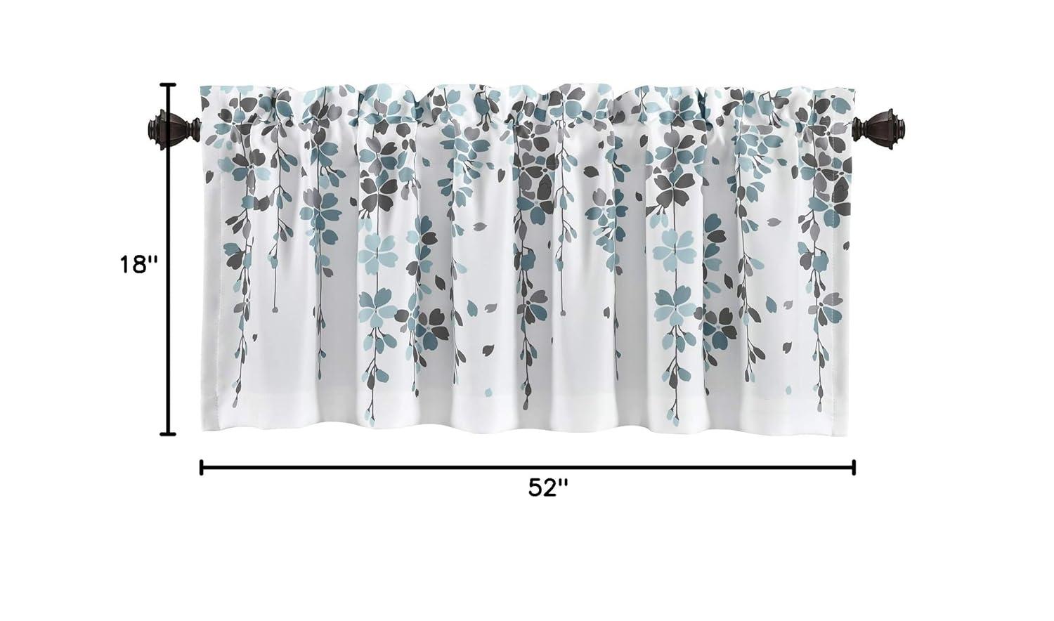 Lush Decor Floral Tailored 52'' W Window Valance