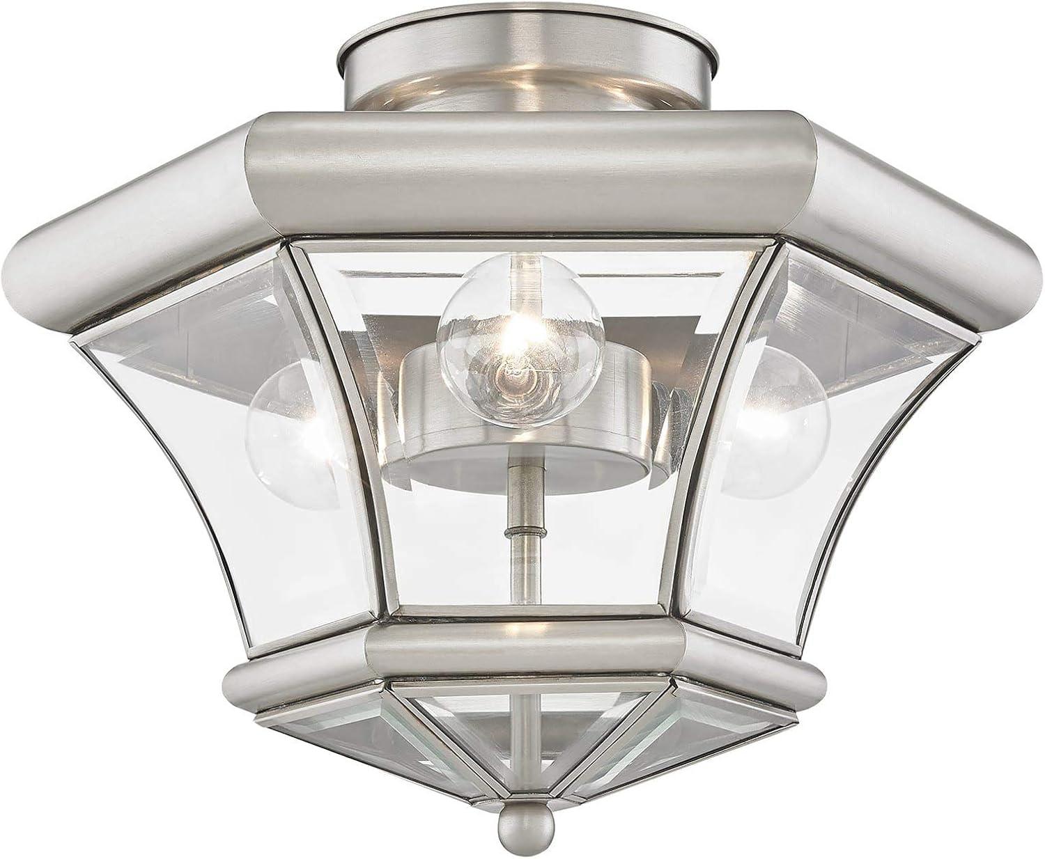 Livex Lighting Monterey 3 - Light Flush Mount in  Brushed Nickel