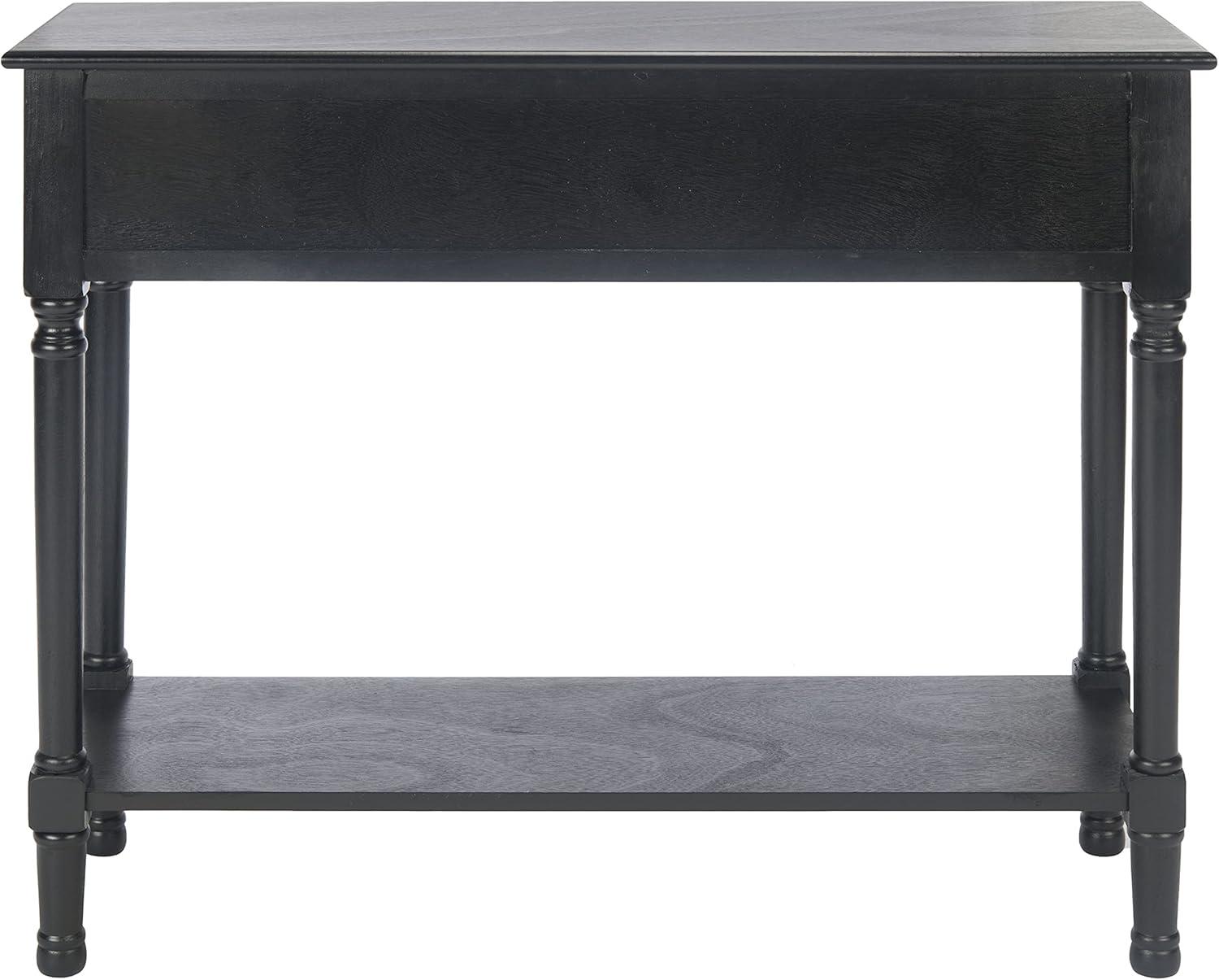 SAFAVIEH Haines Modern 2 Drawer Console Table, Black