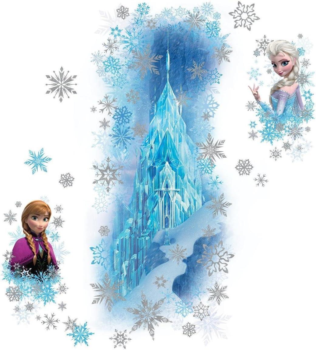 Frozen Ice Palace with Elsa and Anna Glitter Wall Decals