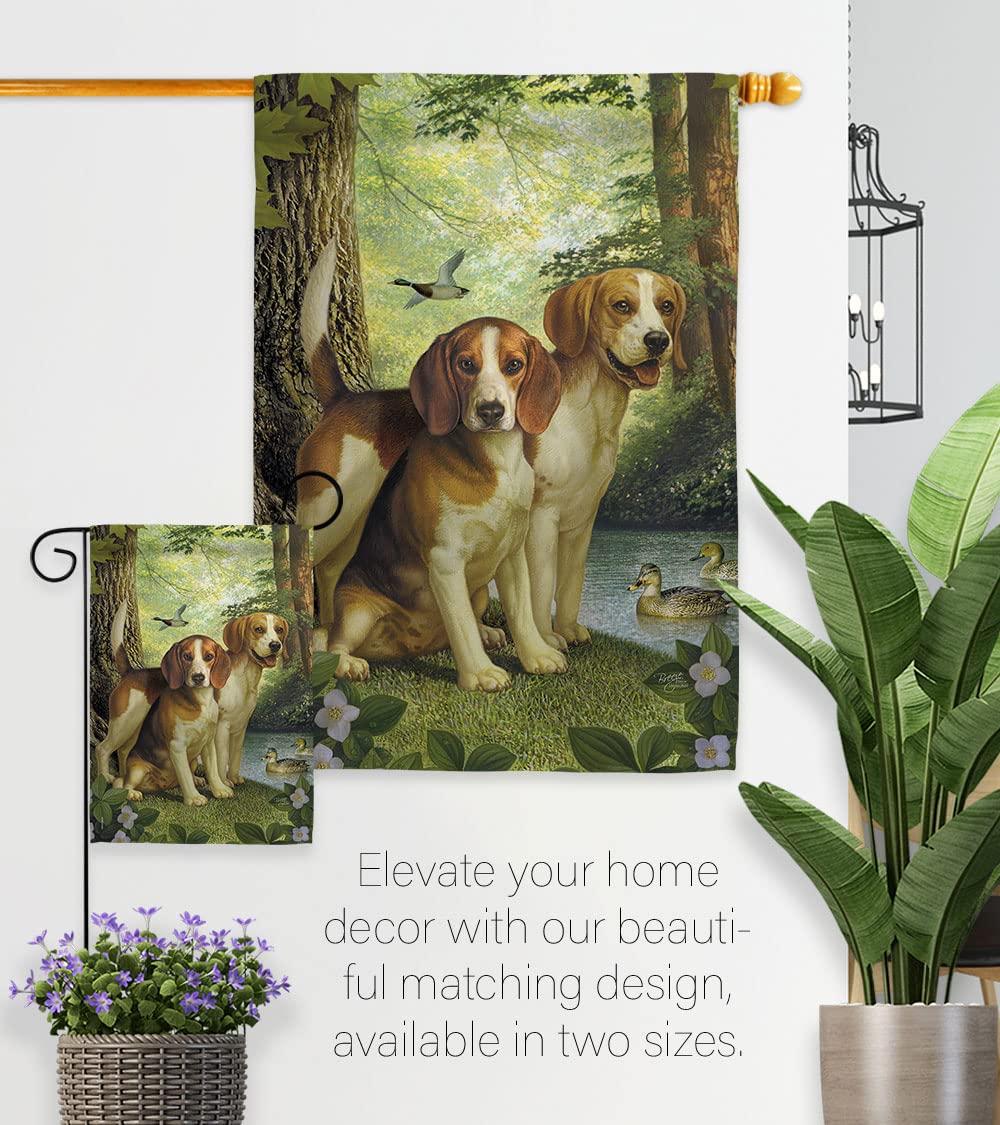 Breeze Decor Double Sided 40'' H x 28'' W Polyester Animal Flag Set