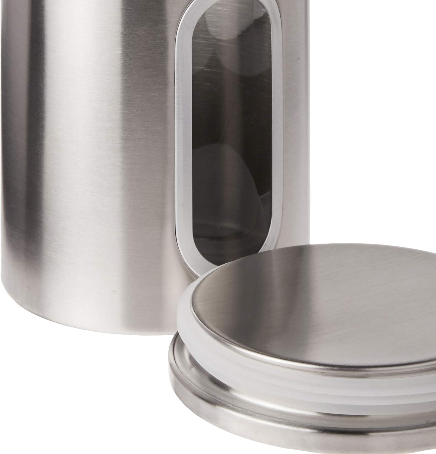 Fox Run Stainless Steel Canister Set, 3-Piece, Small, Medium, and Large Canister