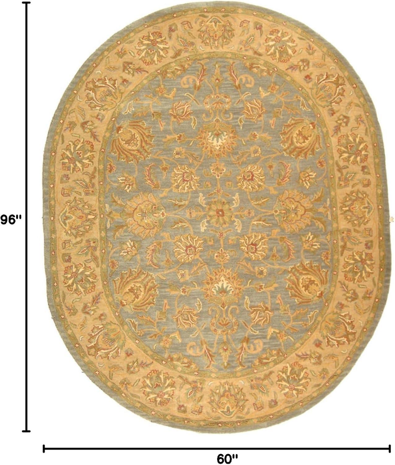 Heritage HG343 Hand Tufted Area Rug - Blue/Beige - 5'x8' - Safavieh.