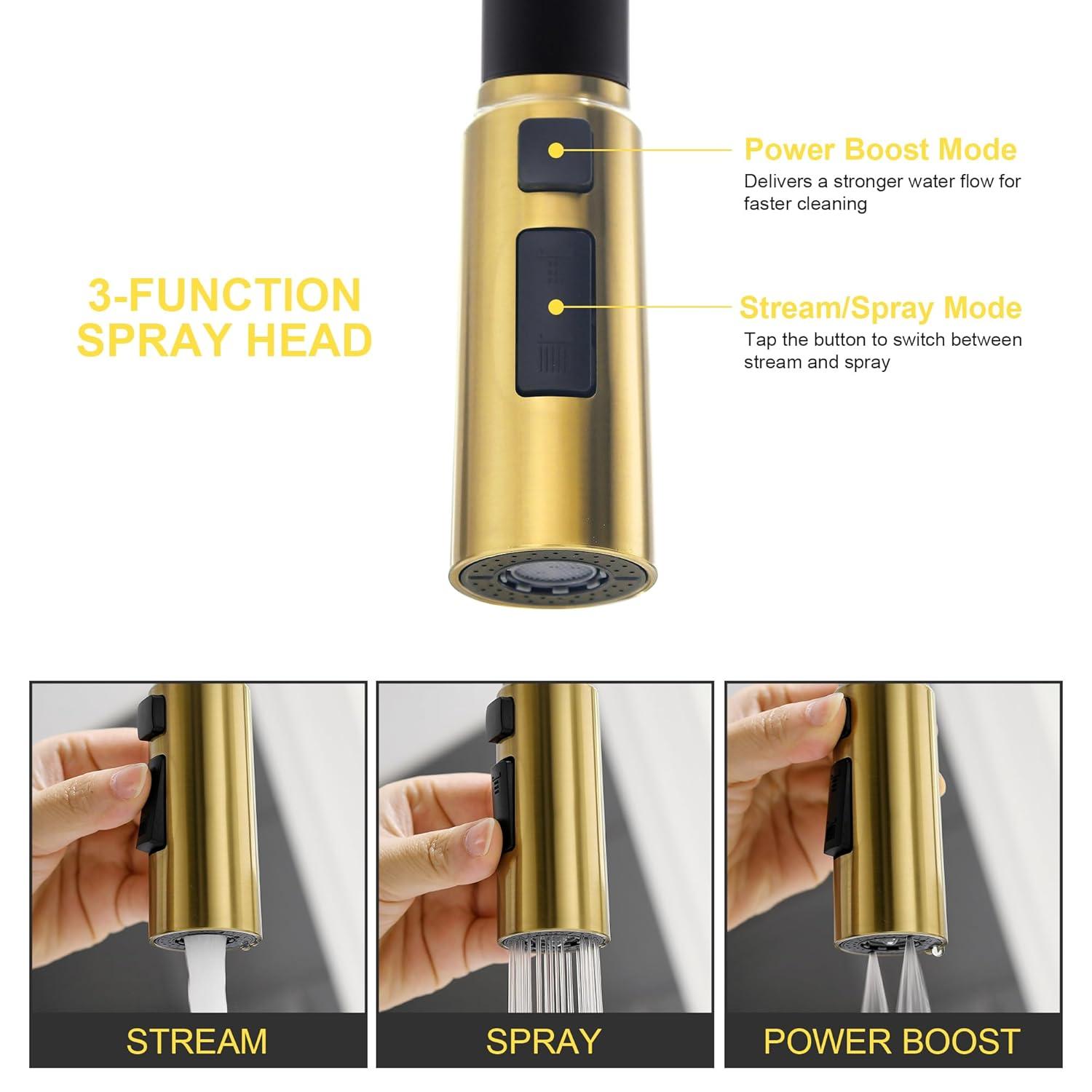 VIBRANTBATH Pull Out Kitchen Faucet