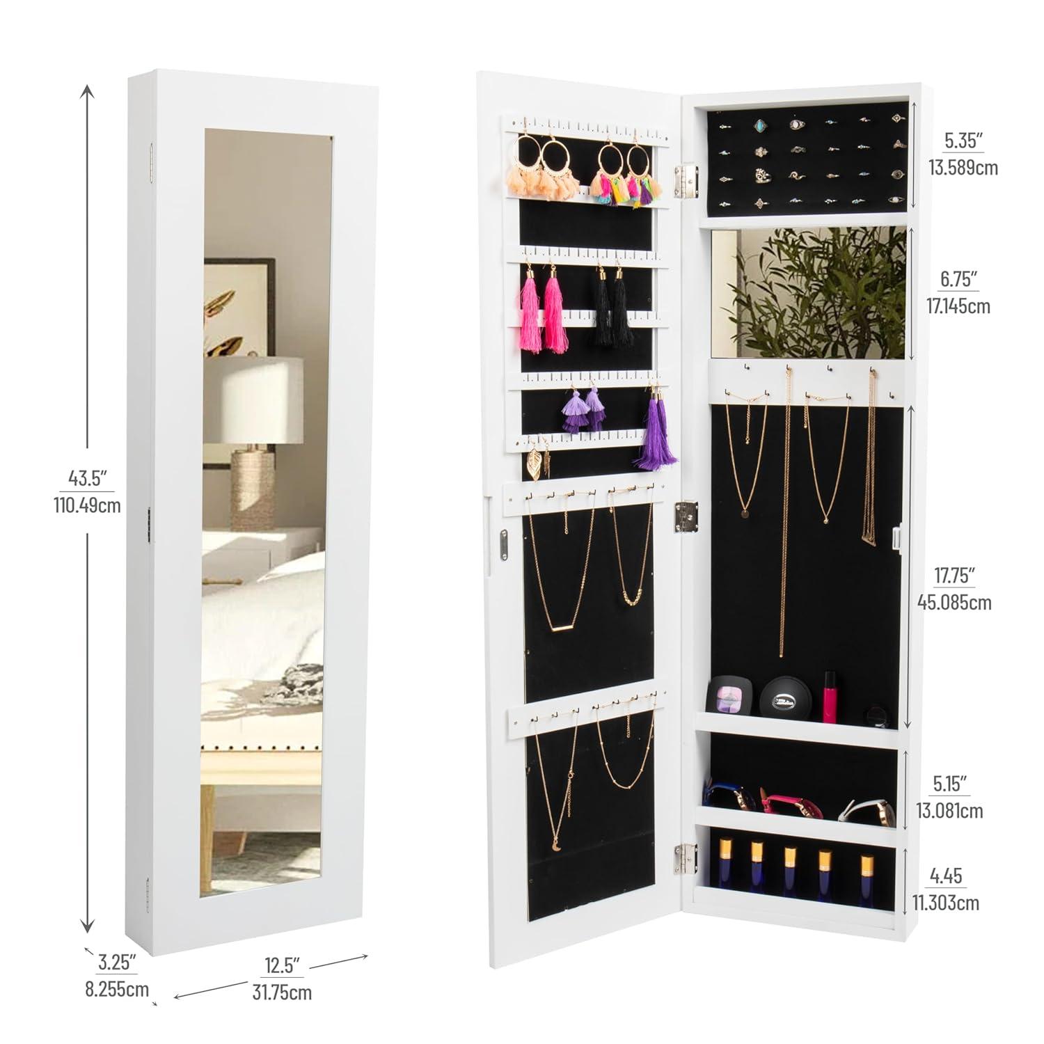 Mind Reader 3.5'' Wide Wall Jewelry Armoire