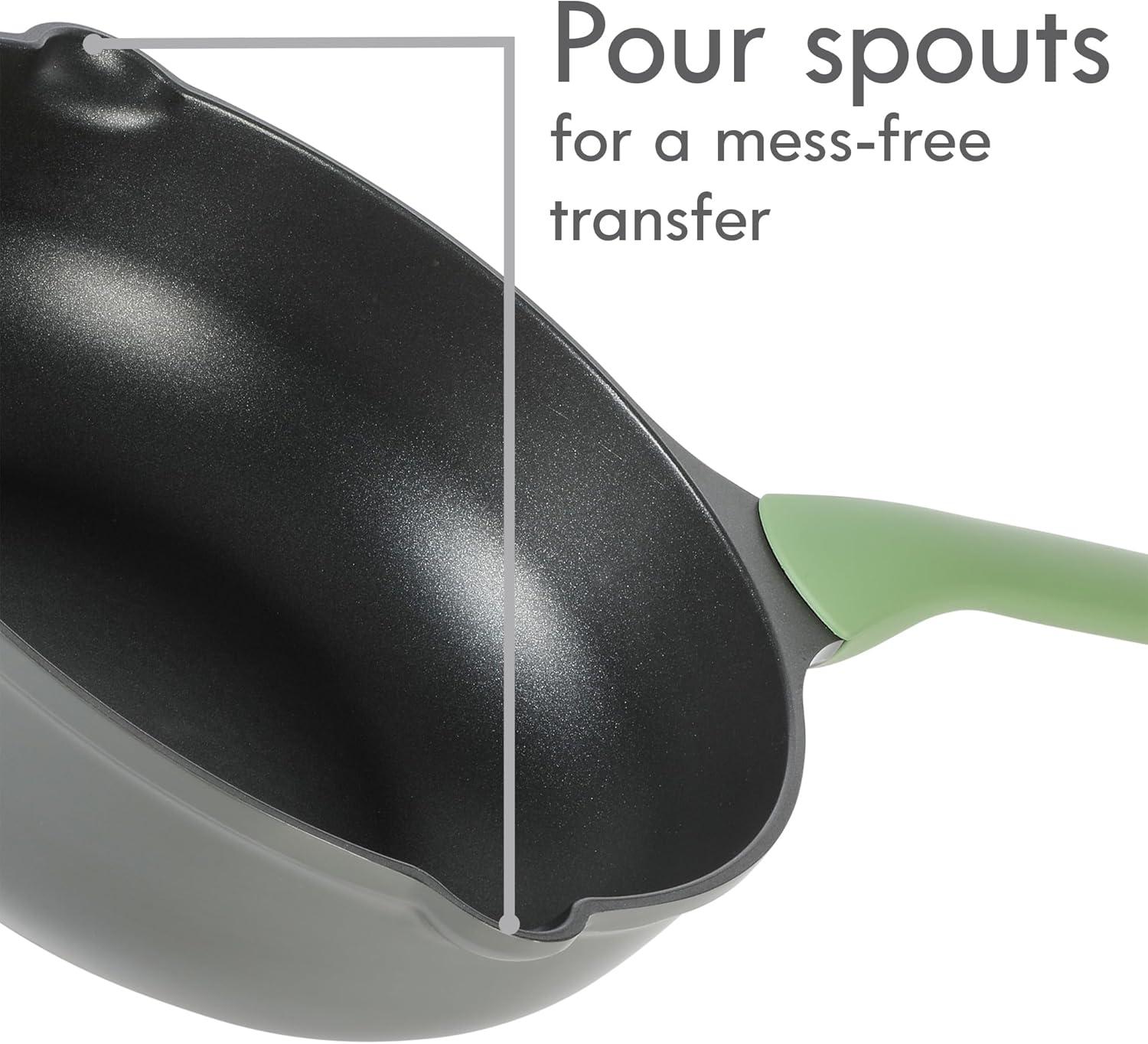 Kenmore Theodore 6 Quarts Non-Stick Aluminum Saute Pan with Lid