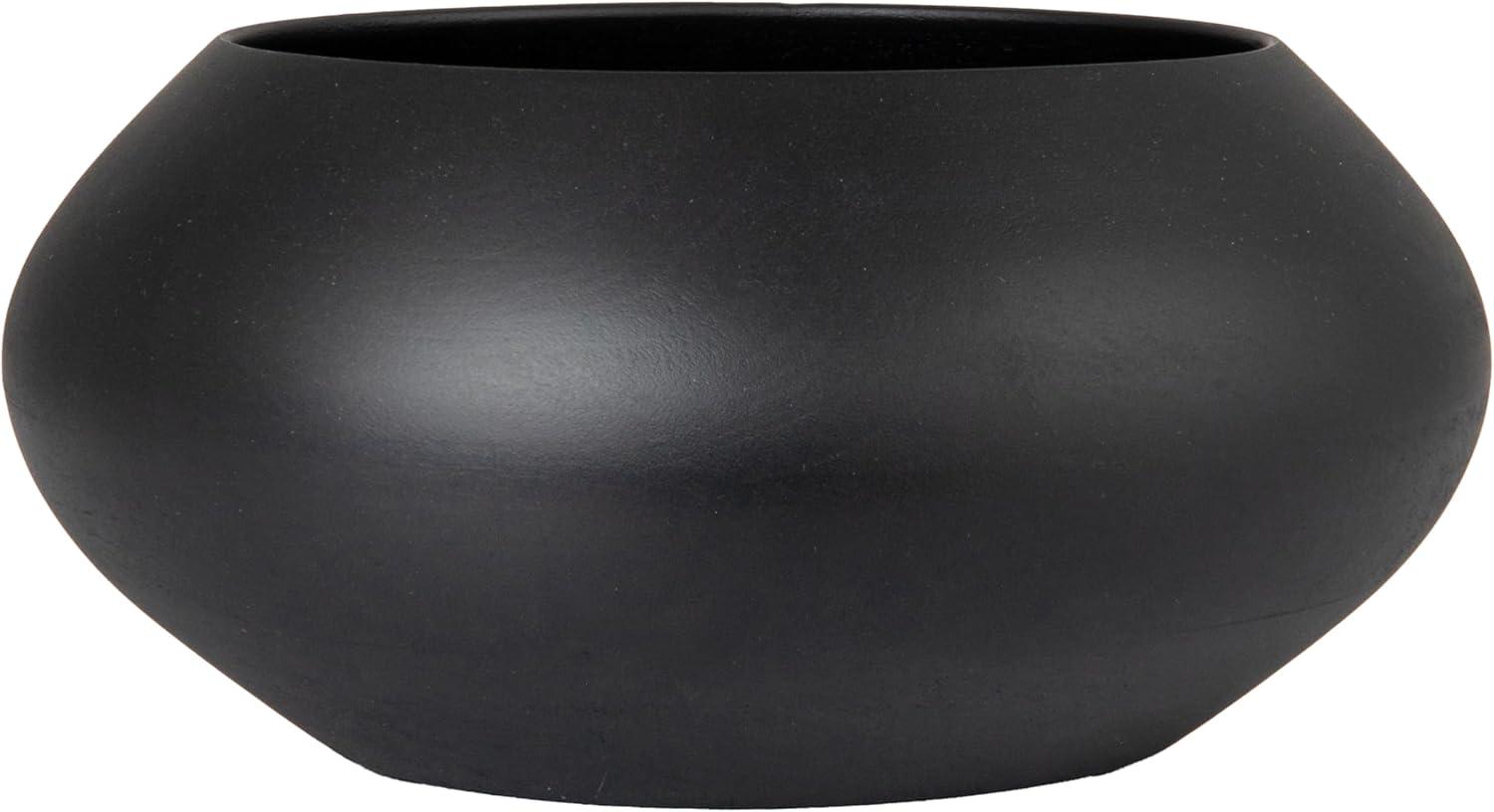 Bloomingville Minimalist Round Mango Wood Bowl, Black