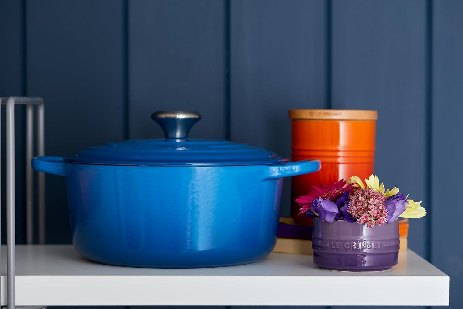 Marseille Blue 4.5 QT Enameled Cast Iron Dutch Oven