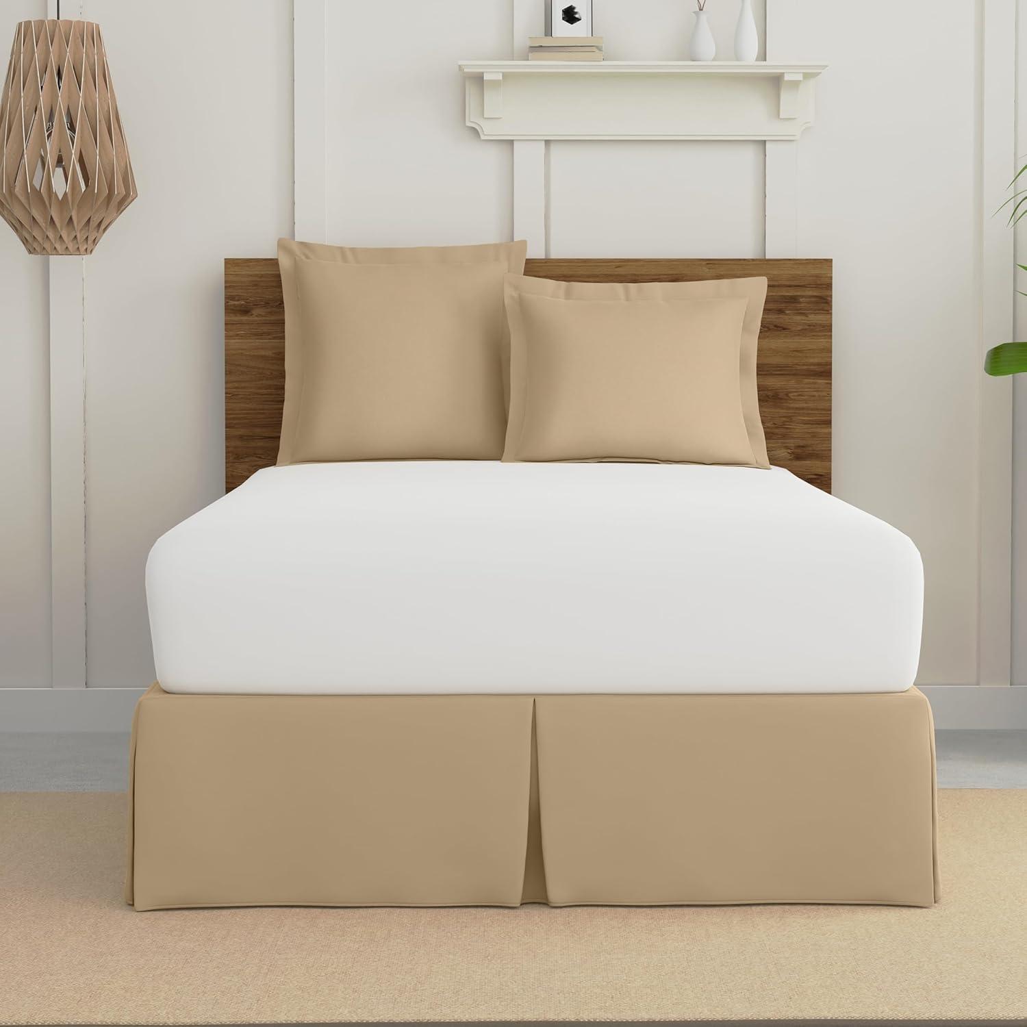 Luxury Hotel Tailored 2-Pack Standard/Queen Shams, Mocha