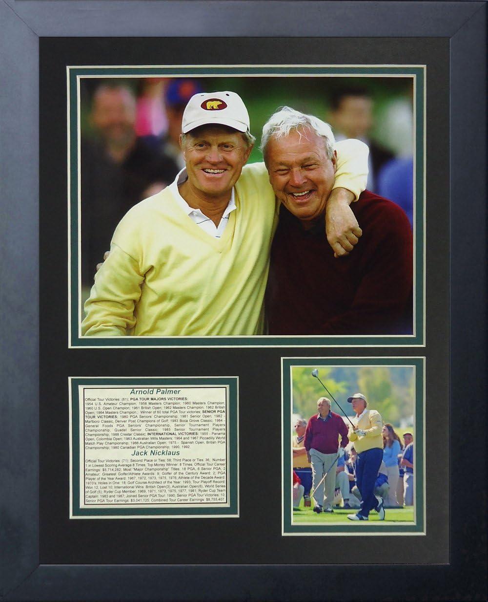 Black Lacquered Framed Golf Legends Photo Collage