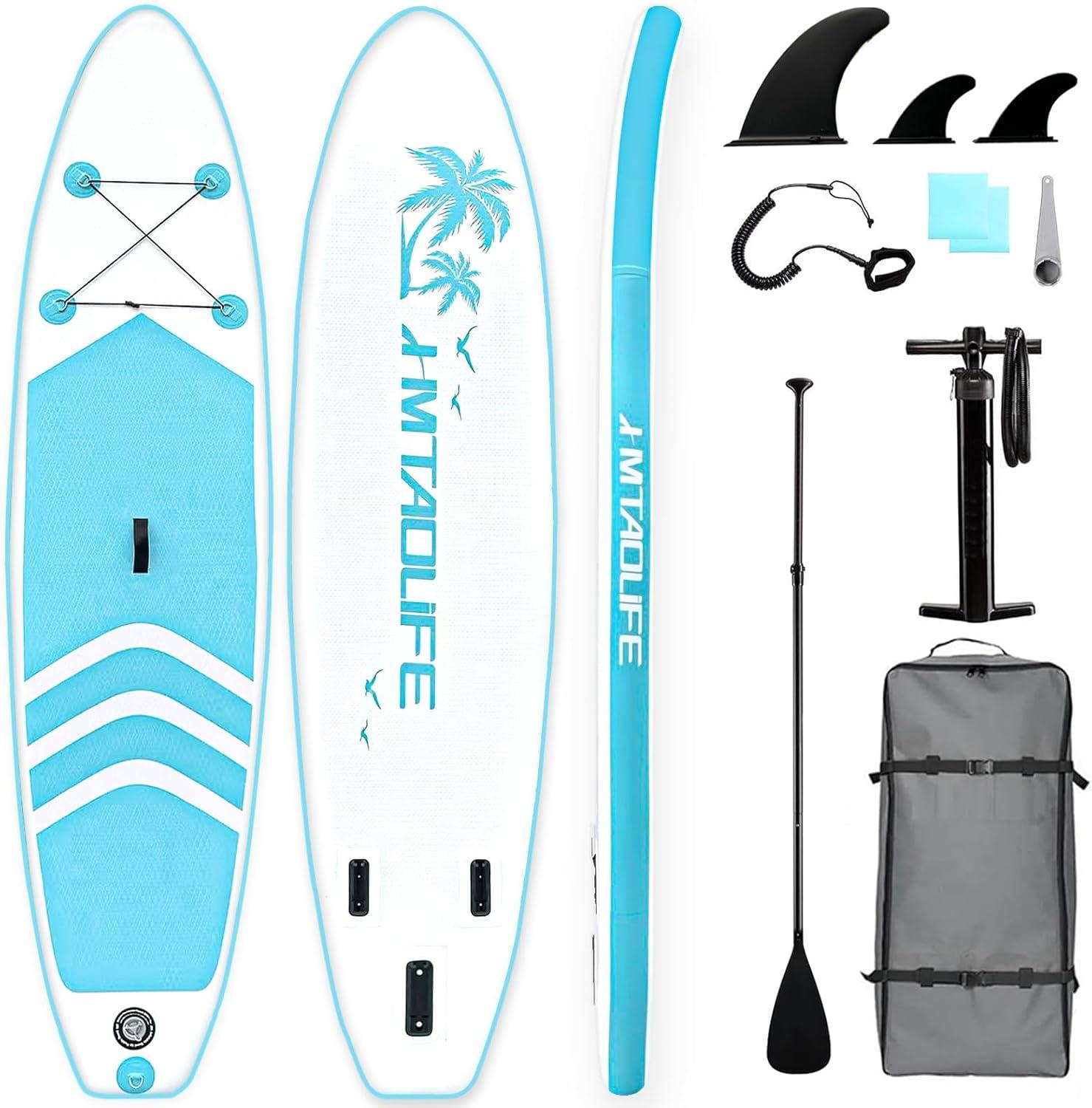 10' Blue Inflatable Stand-Up Paddle Board with Accessories