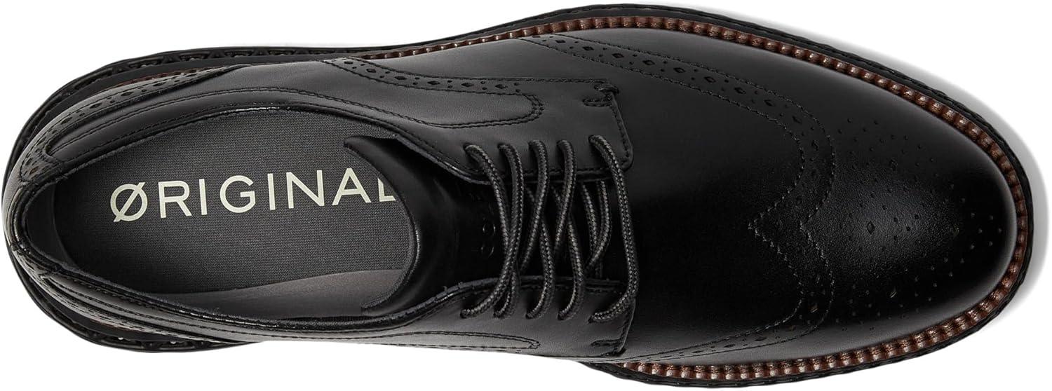 Men's Black Genuine Leather Lace-up Formal Oxfords